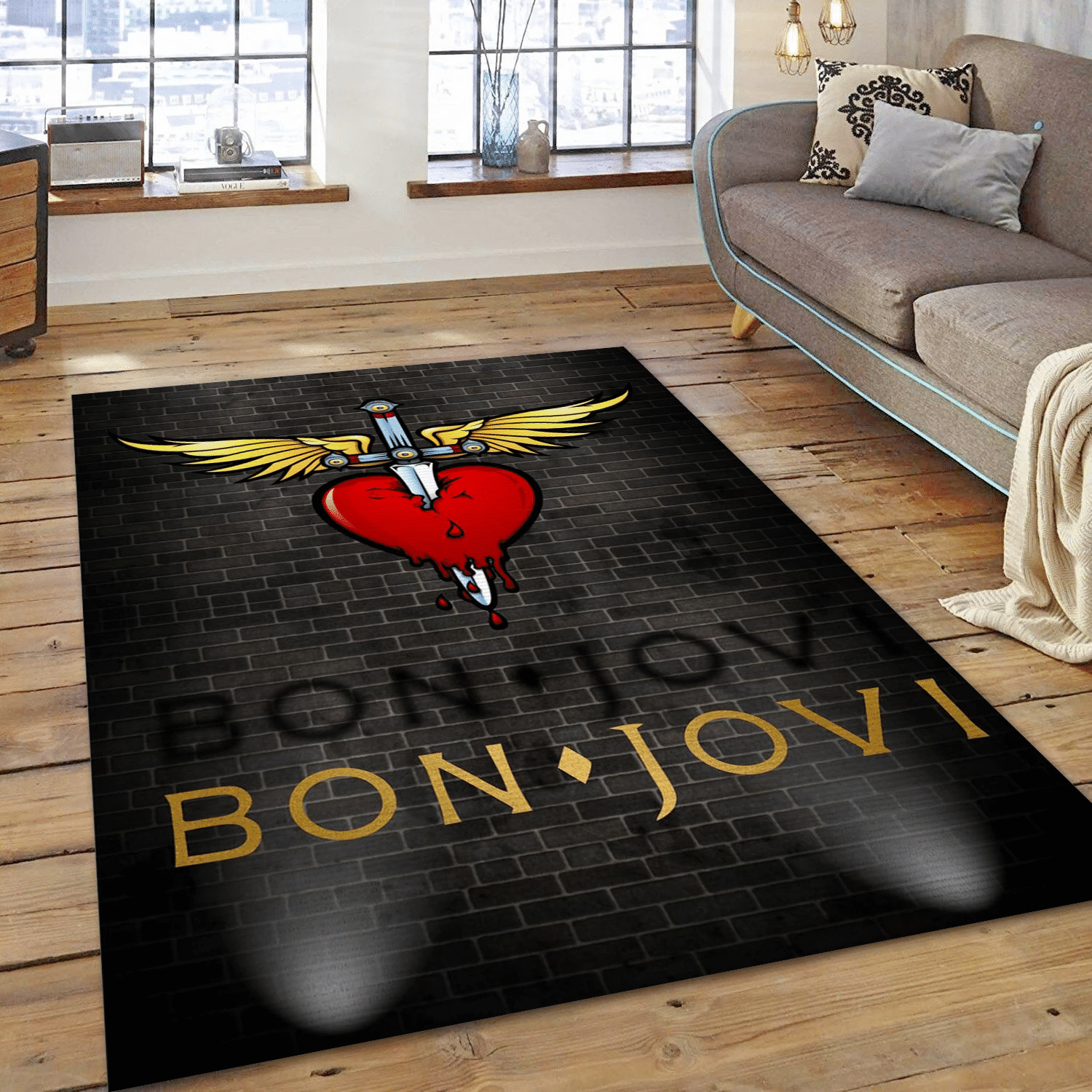 Bon Jovi Premium Music Area Rug