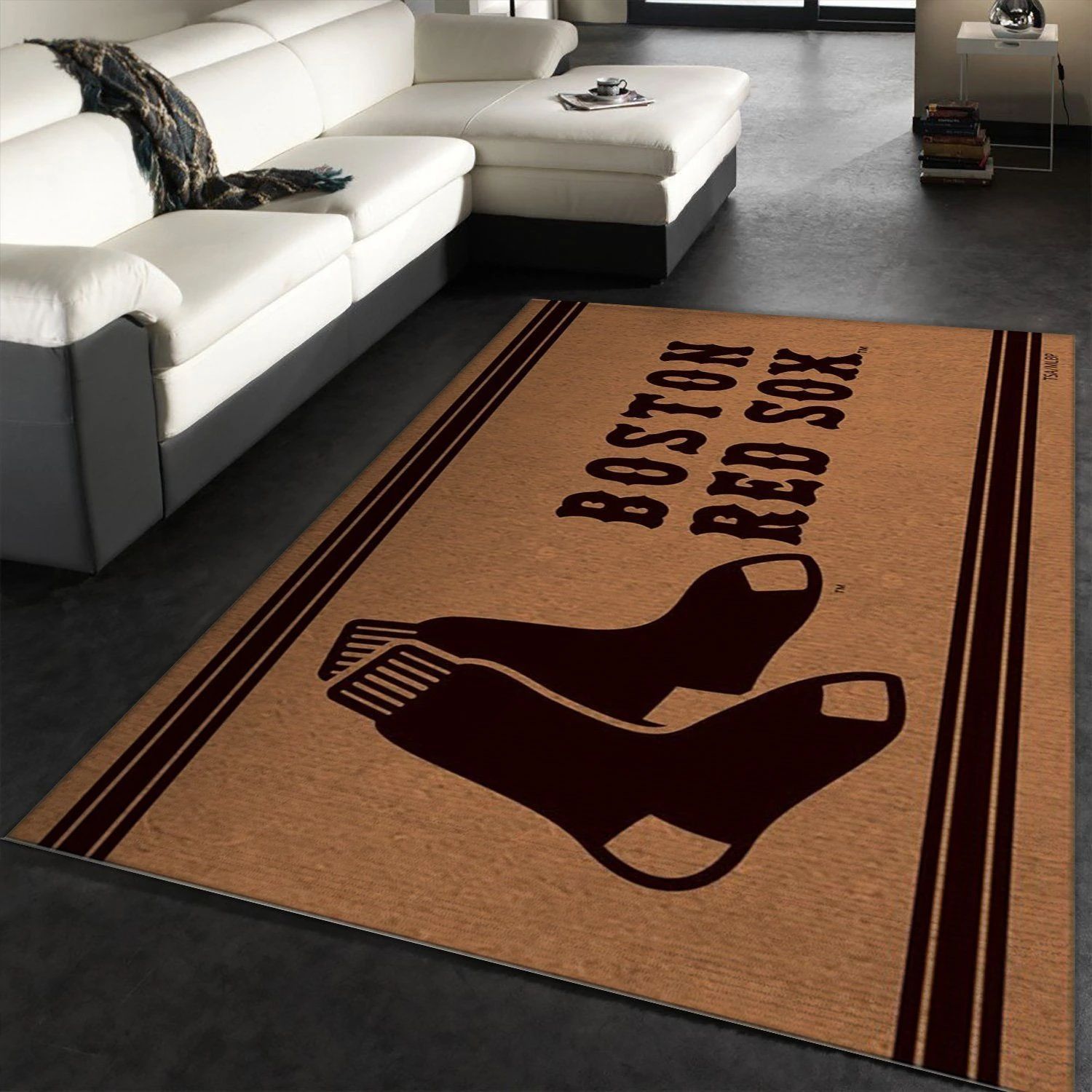 Boston Red Sox Logo Area Rug For Christmas, Living Room Rug, Home Decor Floor Decor - Indoor Outdoor Rugs