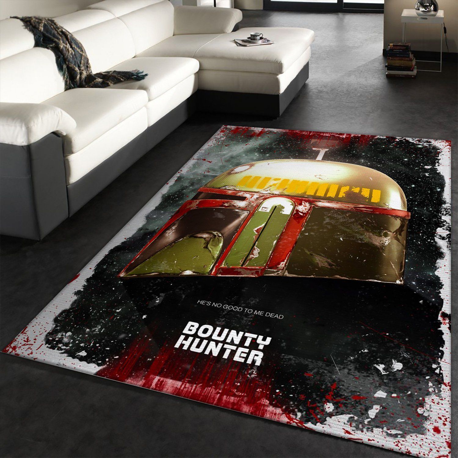 Bounty Hunter Rug Star Wars Helmets Arts Rug US Gift Decor - Indoor Outdoor Rugs