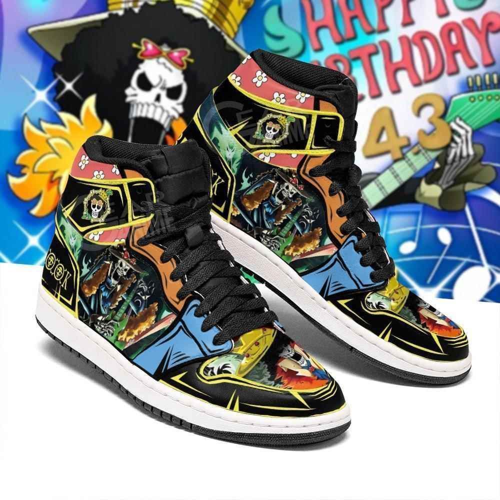 Brook Straw Hat Priates One Piece Sneakers Anime Air Jordan Shoes Sport