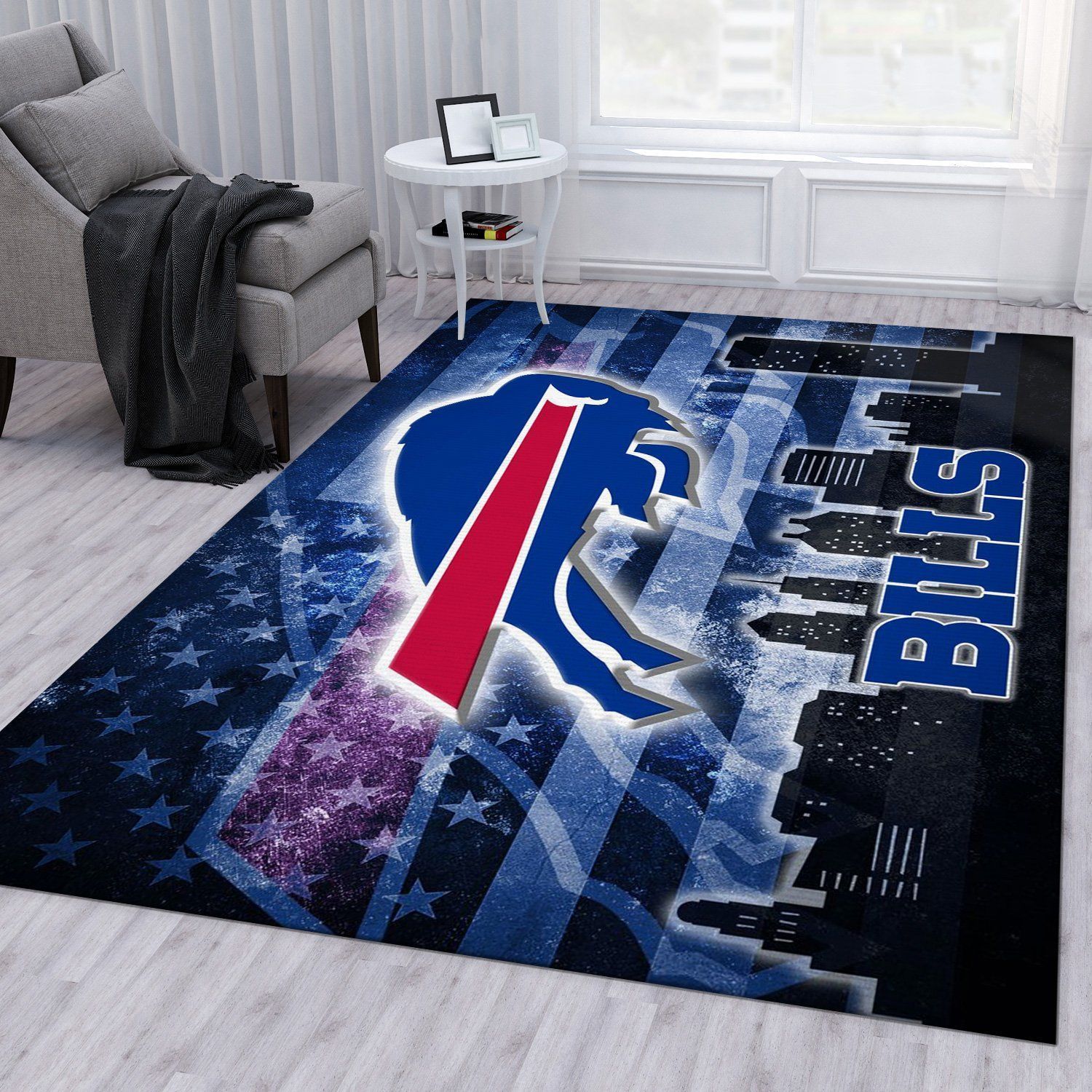 Buffalo Bills NFL Area Rug Bedroom Rug US Gift Decor - Indoor Outdoor Rugs