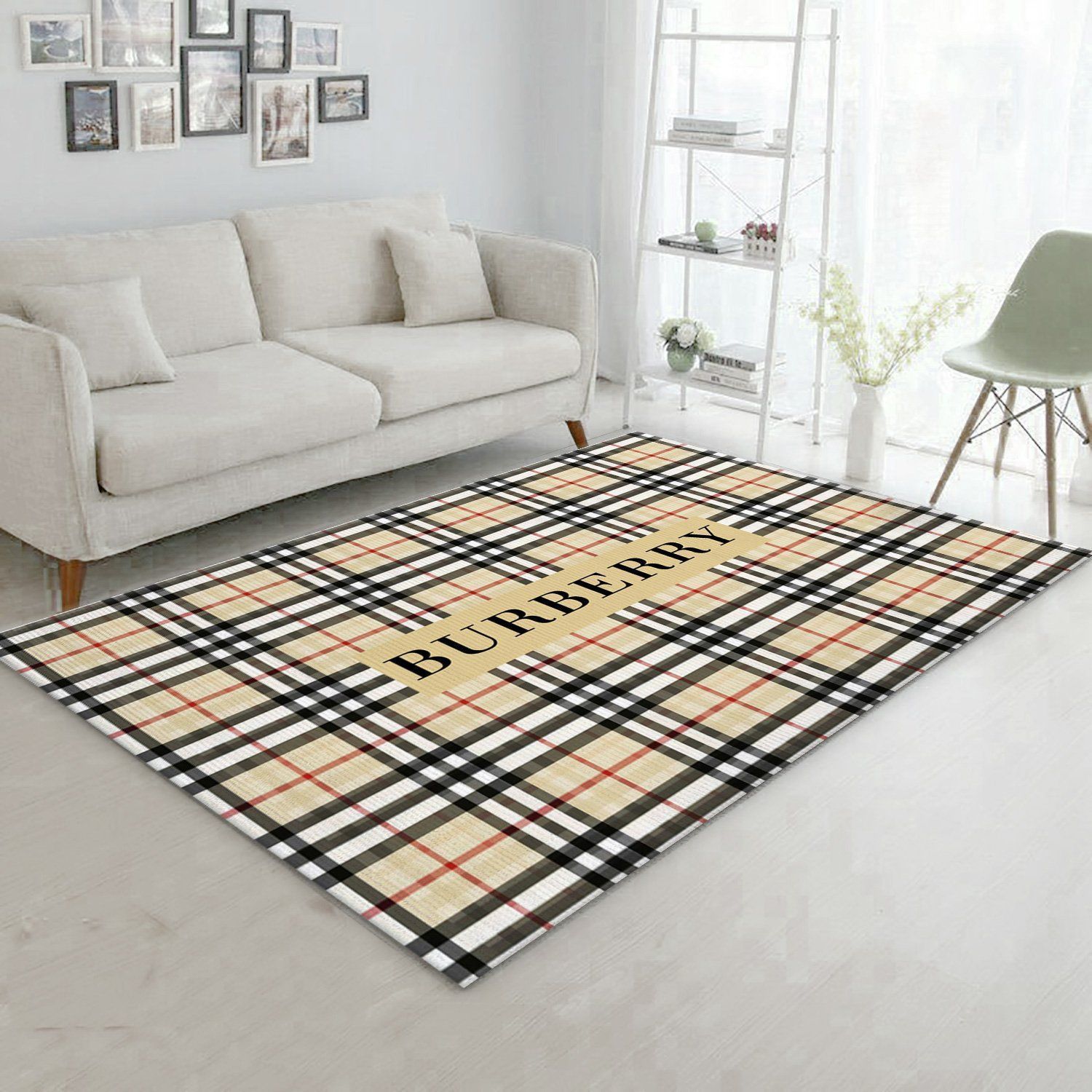 Burberry Rugs Living Room Rug US Gift Decor - Indoor Outdoor Rugs