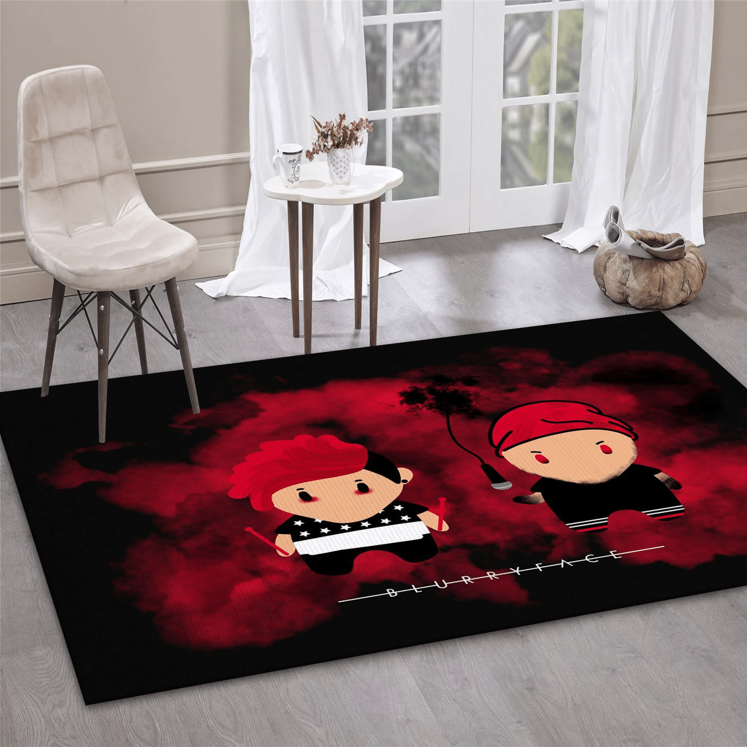 Burryface Twenty One Pilots Music Area Rug For Christmas