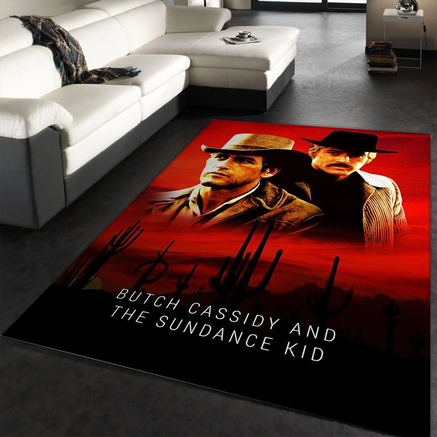 Butch Cassidy Rug Movie Rug Family Gift US Decor - Indoor Outdoor Rugs