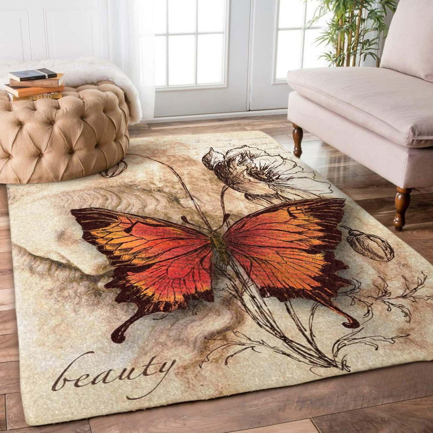 Butterfly Rug Chrismas Gift - Indoor Outdoor Rugs