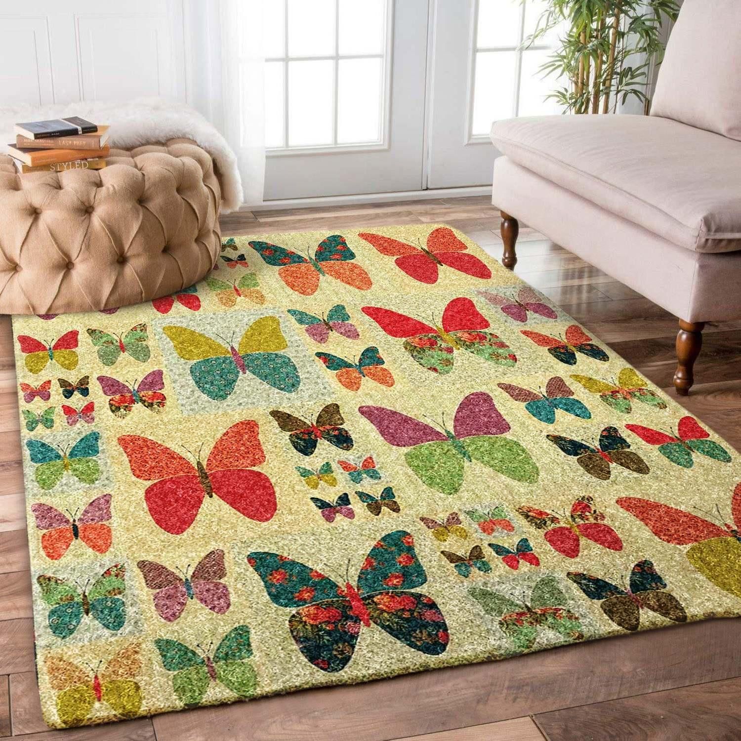 Butterfly Rug Chrismas Gift - Indoor Outdoor Rugs