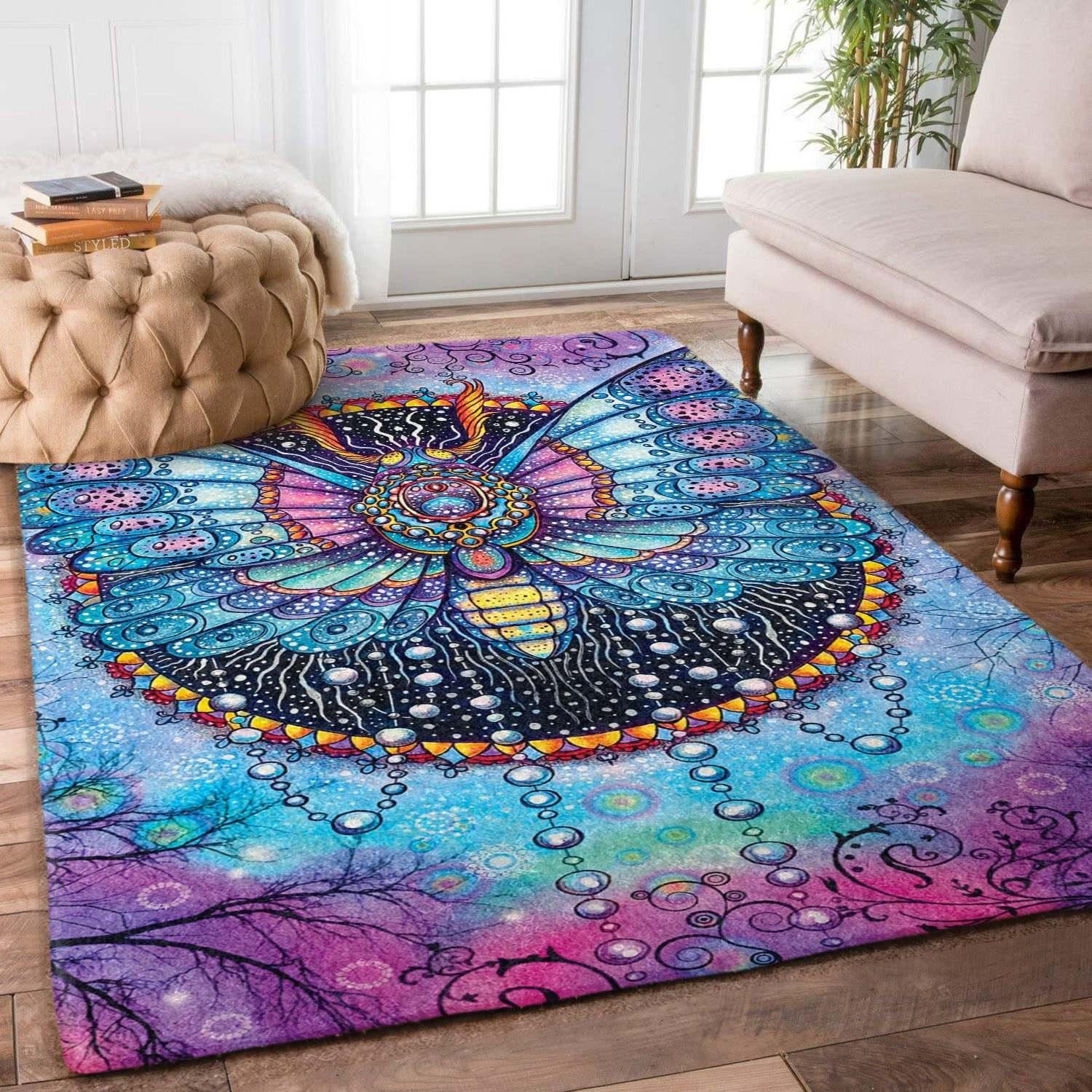 Butterfly Rug Chrismas Gift - Indoor Outdoor Rugs