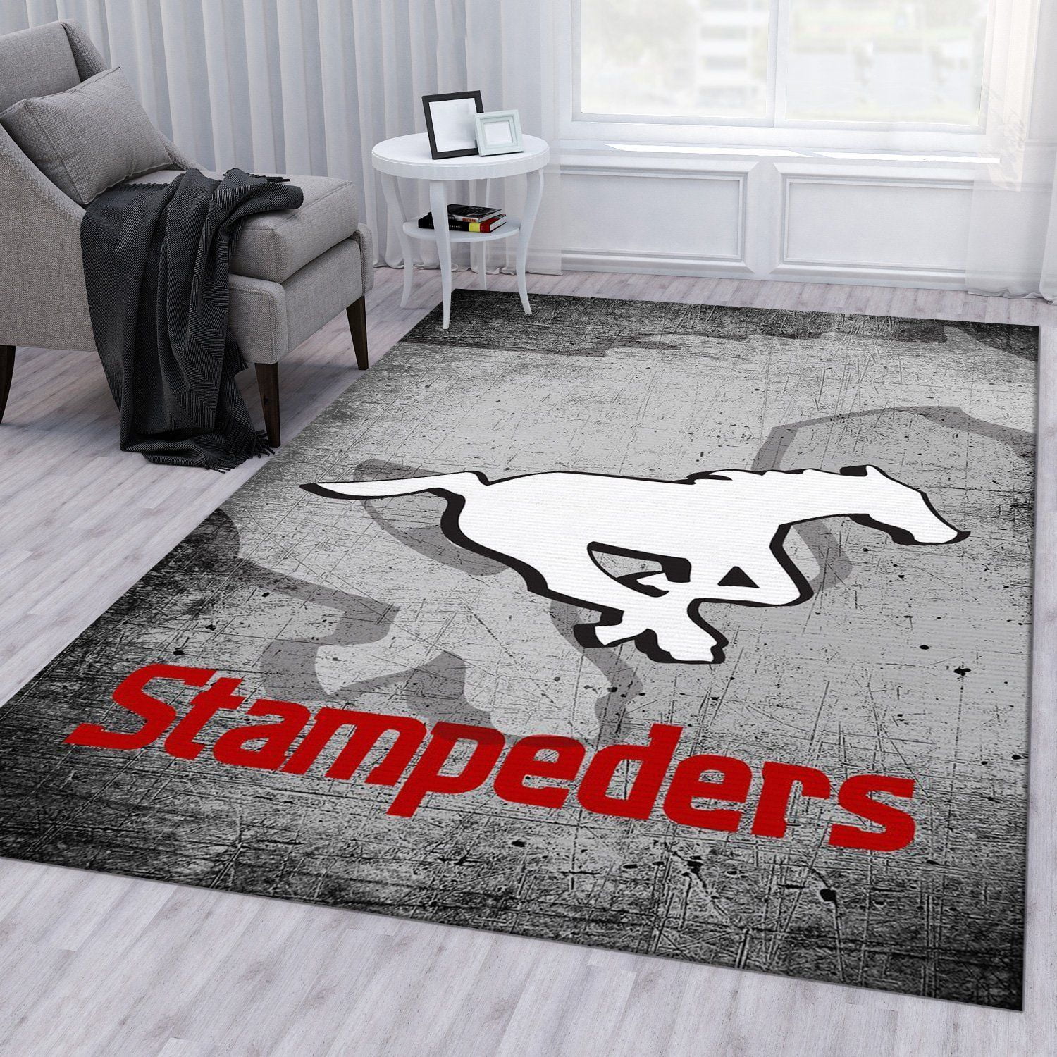 Calgary Stampeders Nfl Rug Living Room Rug Home Decor Floor Decor - Indoor Outdoor Rugs