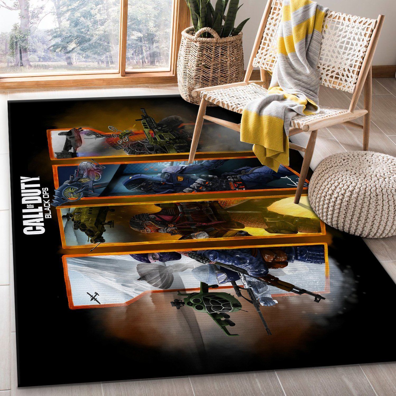 Call Of Duty Black Ops First Strike Area Rugs Living Room Carpet Floor Decor - Indoor Outdoor Rugs