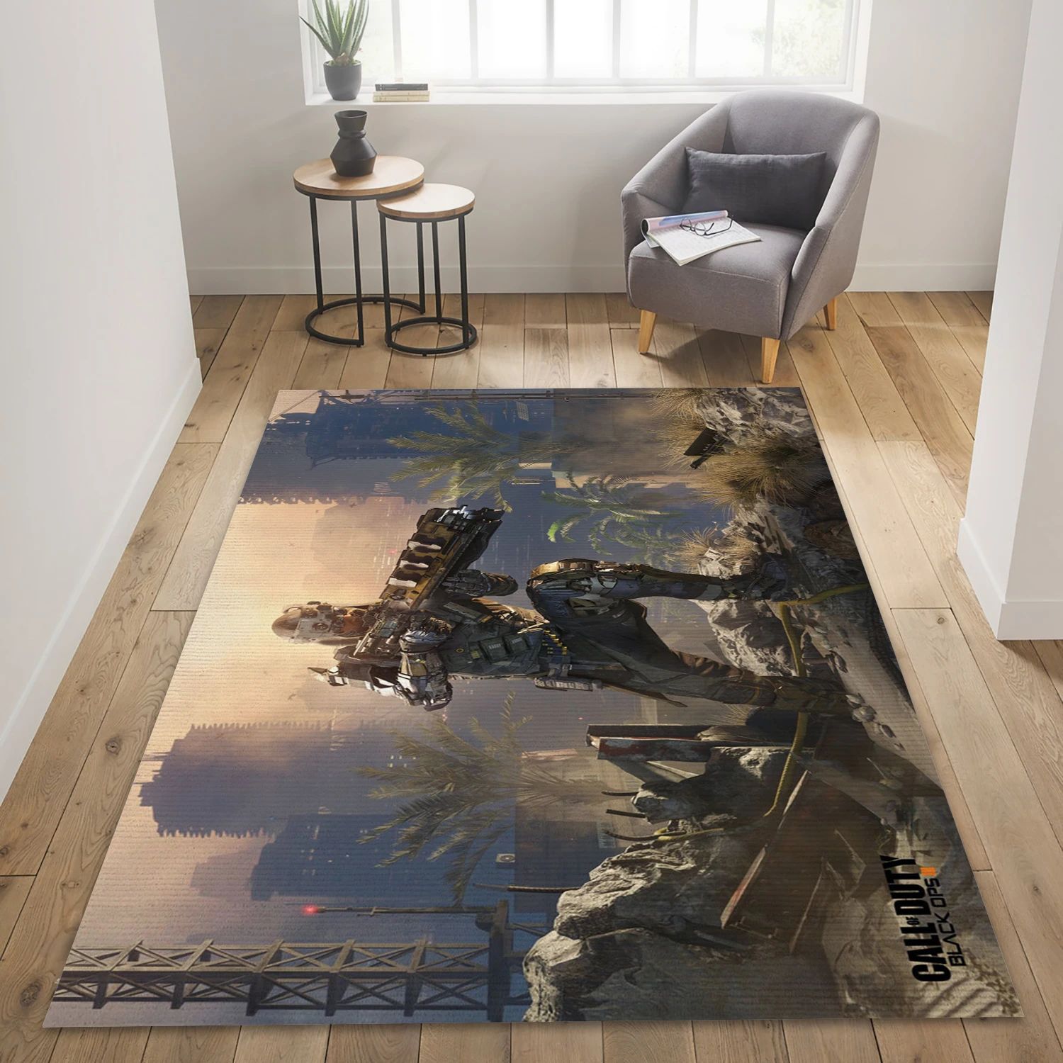 Call Of Duty Black Ops Iii Video Game Reangle Rug, Area Rug - Christmas Gift Decor - Indoor Outdoor Rugs