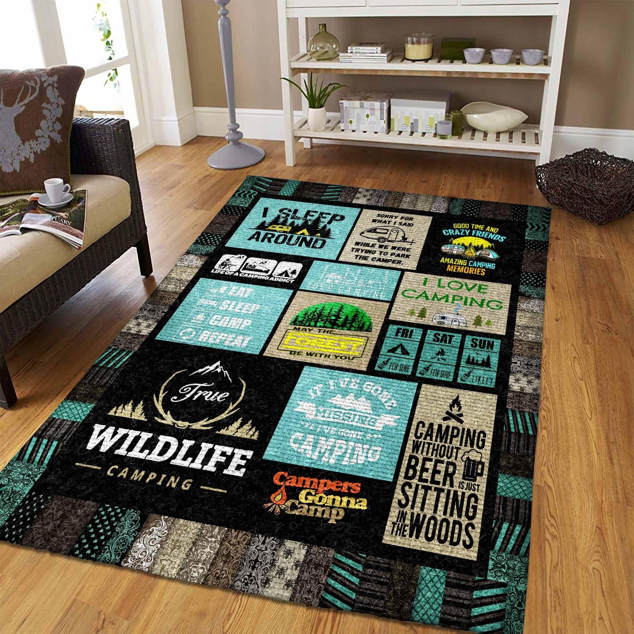 Camping Rug Chrismas Gift - Indoor Outdoor Rugs