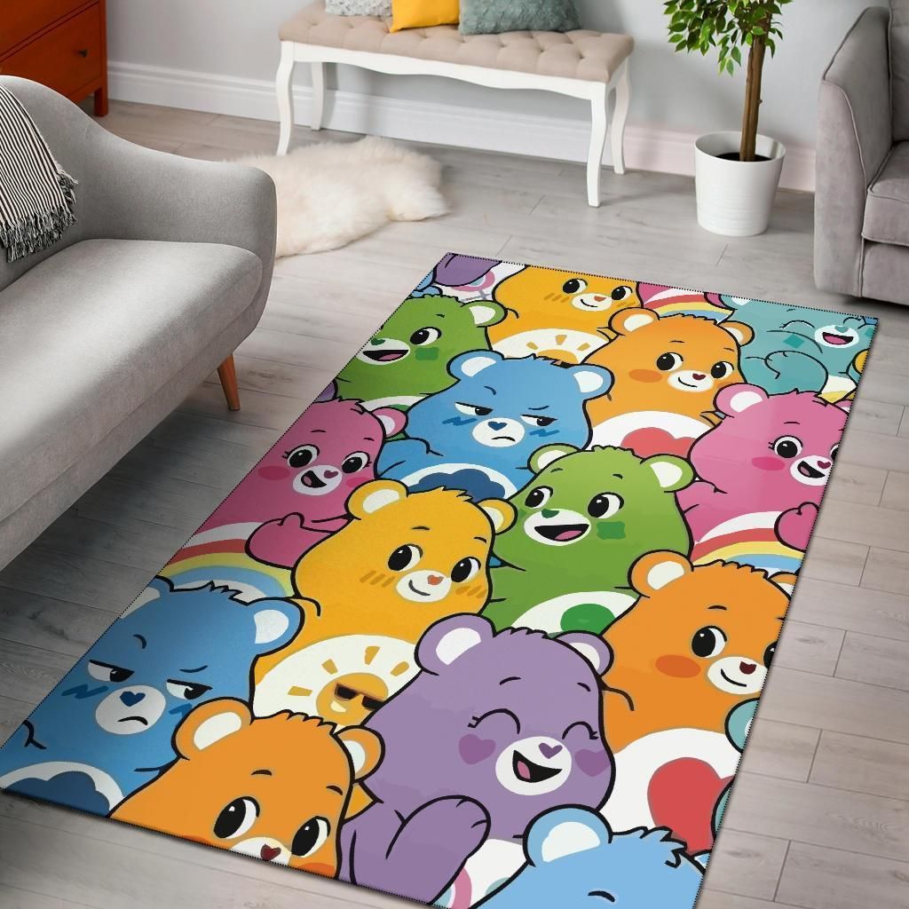 Care Bears Collage Area Rug Bedroom Rug Home Decor Christmas Gift US Decor - Indoor Outdoor Rugs