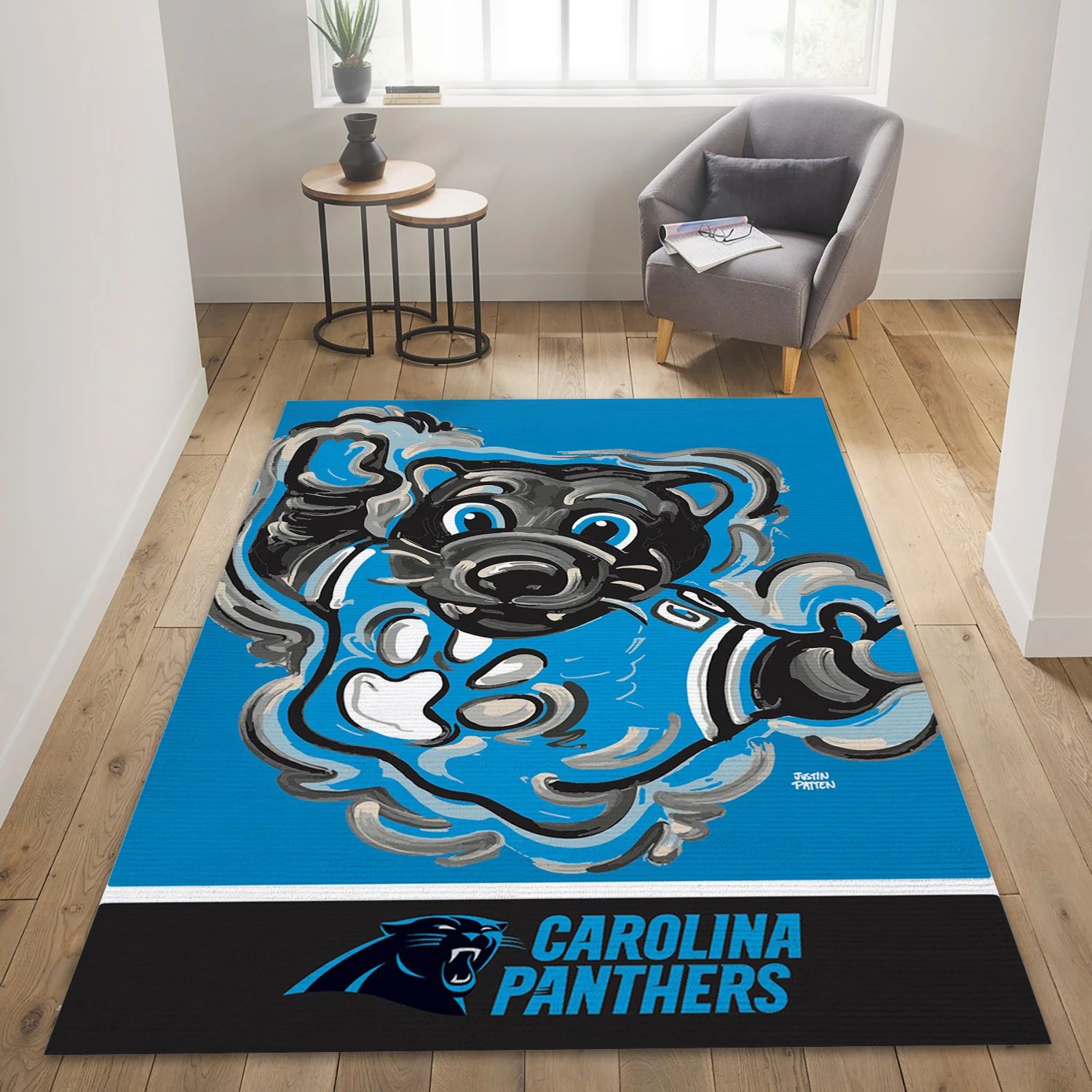 Carolina Panthers NFL Area Rug Carpet