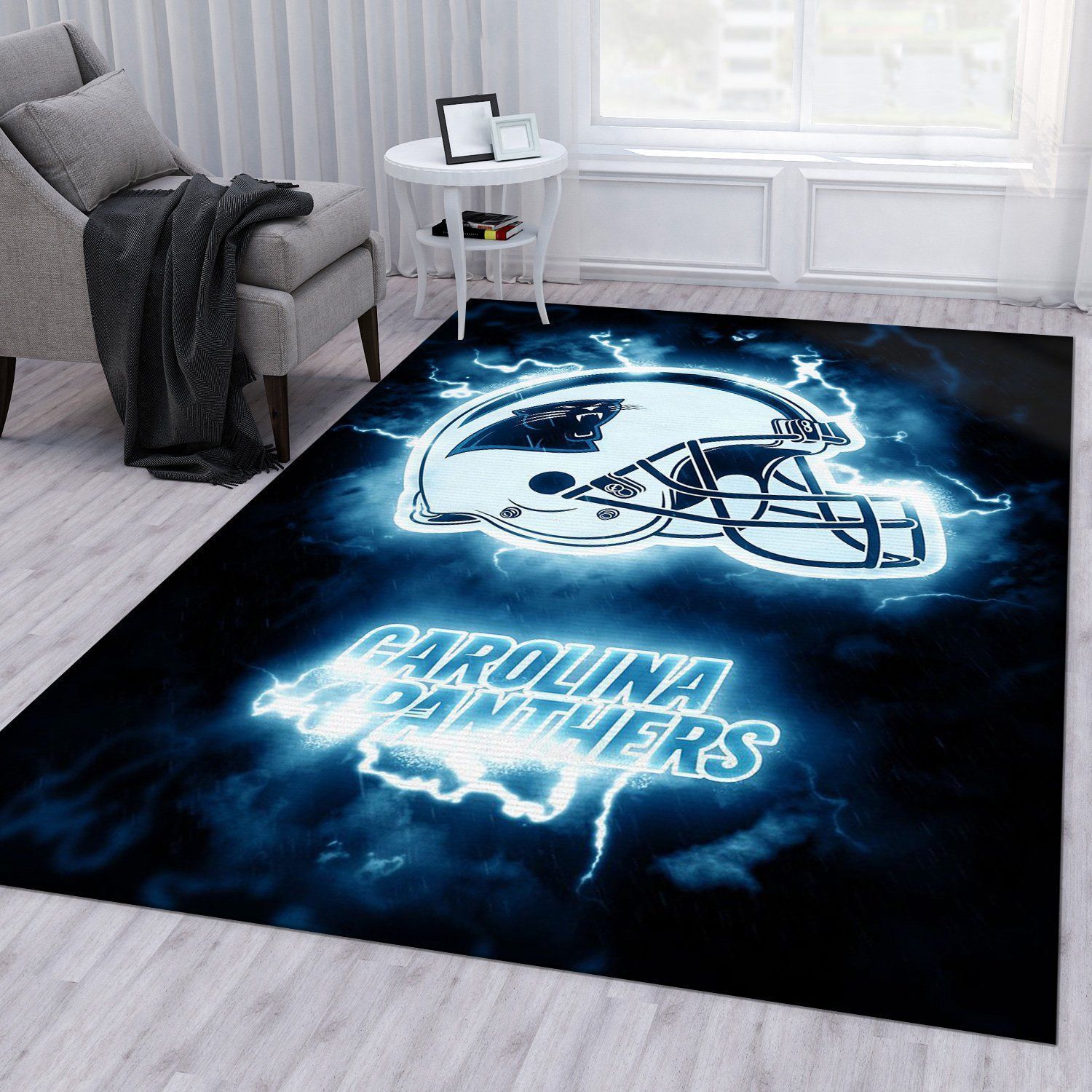 Carolina Panthers NFL Rug Bedroom Rug Home Decor Floor Decor - Indoor Outdoor Rugs