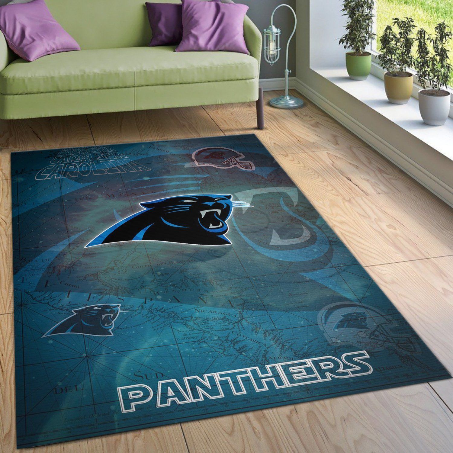 Carolina Panthers Nfl Area Rug Living Room Rug US Gift Decor - Indoor Outdoor Rugs