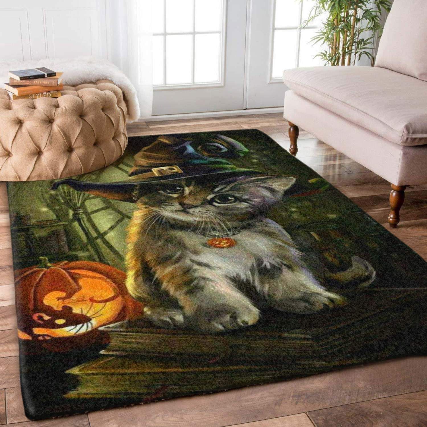 Cat Halloween Area Rugs Living Room Carpet