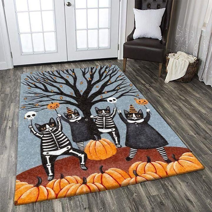 Cat Halloween Area Rugs Living Room Carpet