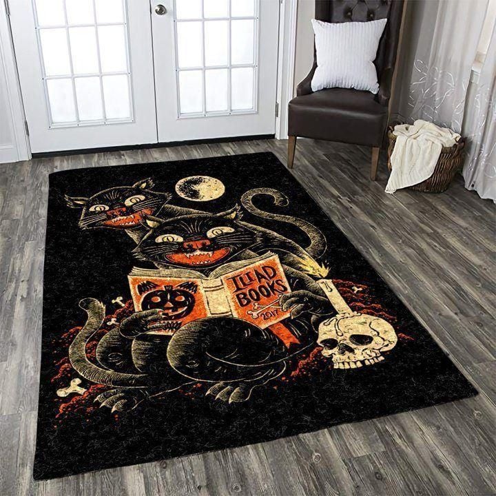Cat Halloween Area Rugs Living Room Carpet,  Rug The US Decor