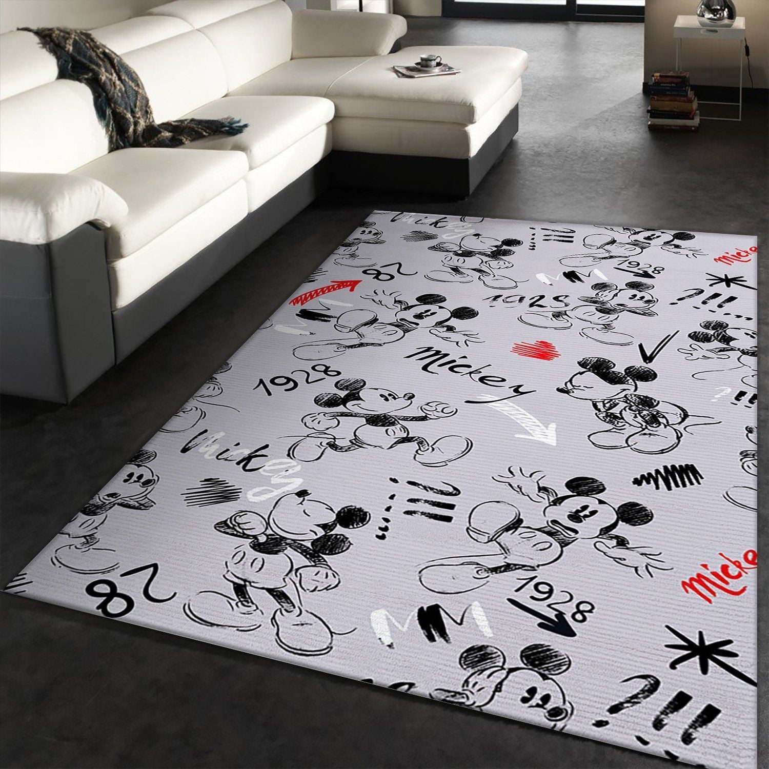 Celebrating 90 Years Of Mickey Mouse Movie Area Rug, Kitchen Rug, Home Decor - Indoor Outdoor Rugs