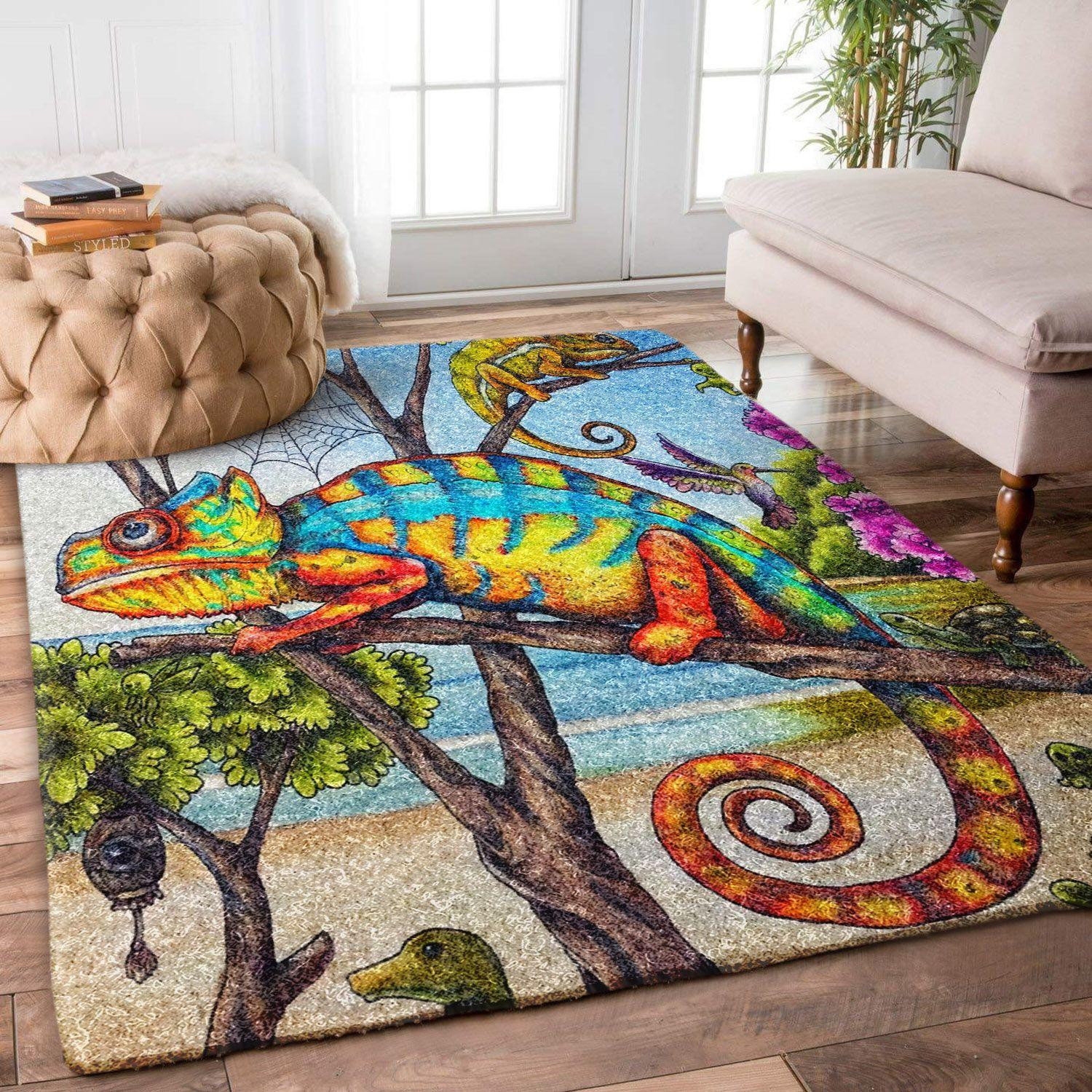 Chameleon Rug Chrismas Gift - Indoor Outdoor Rugs