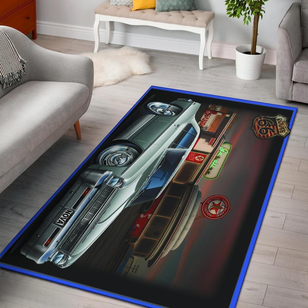 Chevy Nova Route Area Rug Chrismas Gift - Indoor Outdoor Rugs