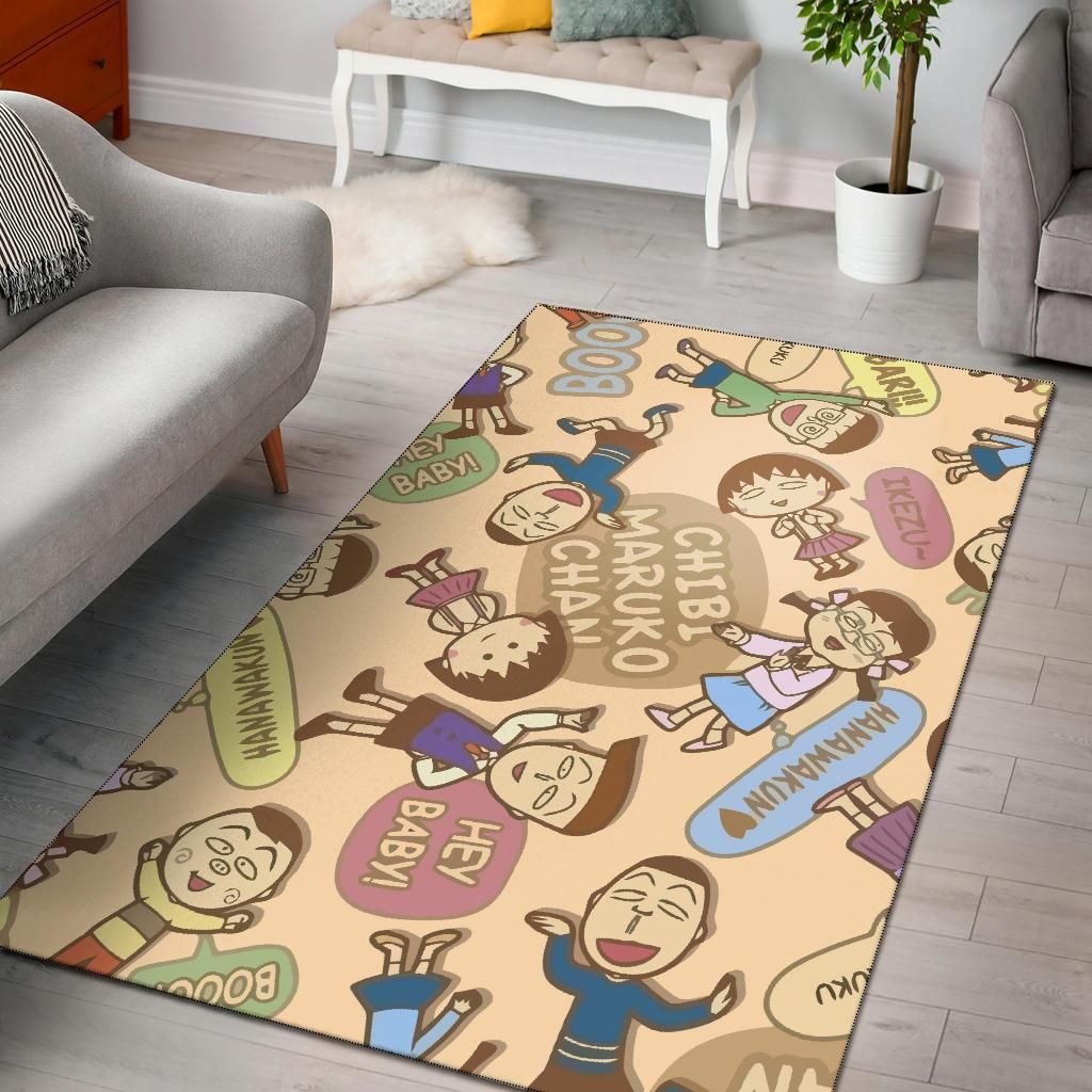 Chibi Maruko Chan Area Rug Chrismas Gift - Indoor Outdoor Rugs