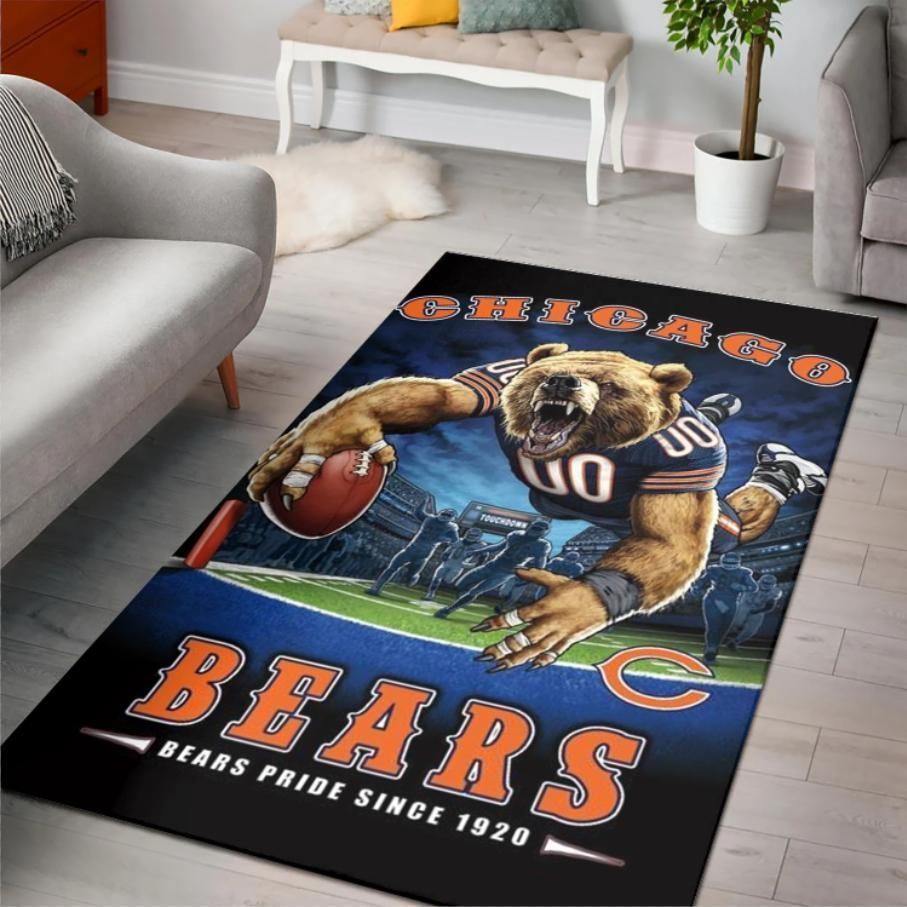 Chicago Bears 80 Years Area Rug Rugs For Living Room Rug Home Decor - Indoor Outdoor Rugs