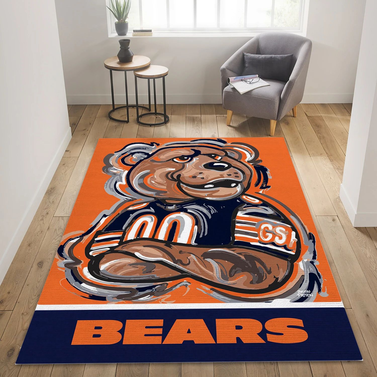 Chicago Bears NFL Team Logos Area Rug