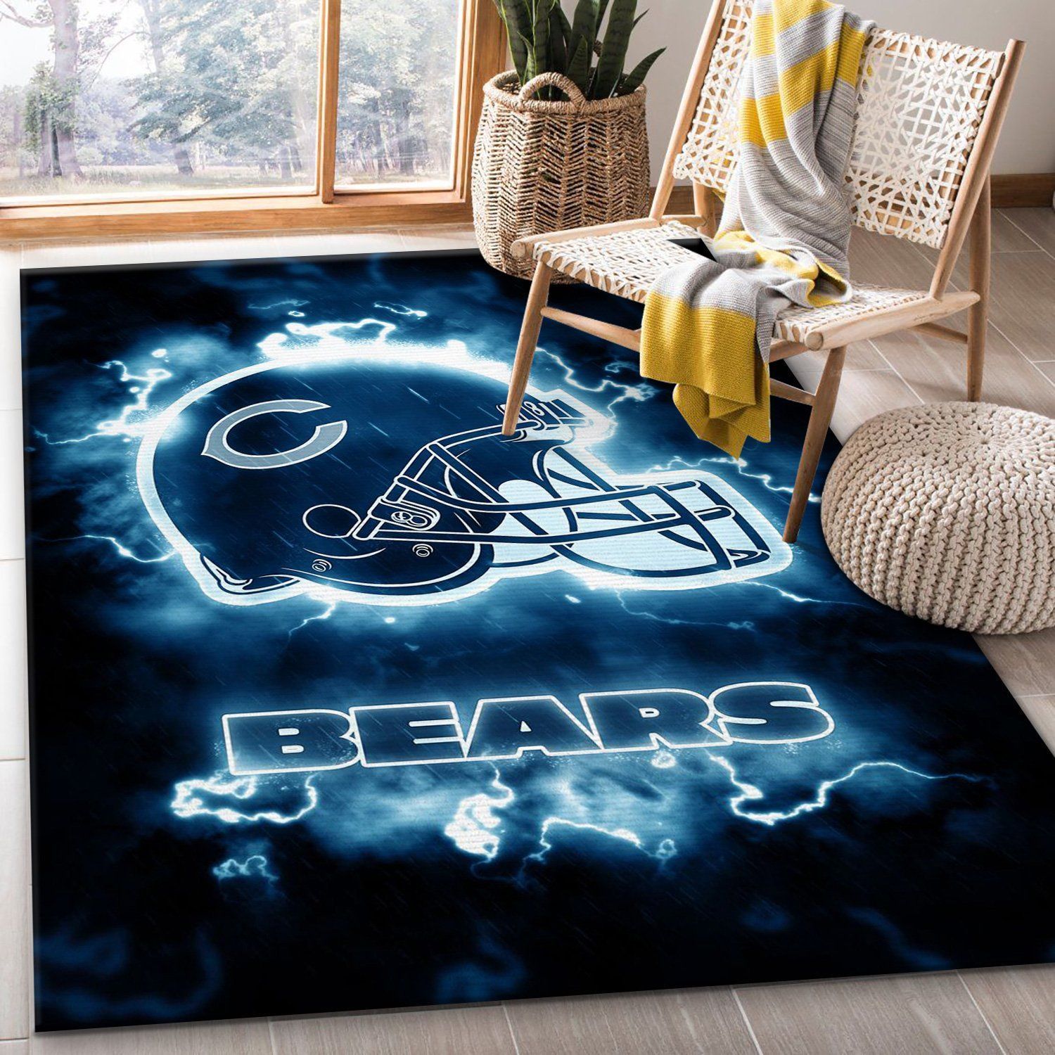 Chicago Bears Nfl Area Rug For Christmas Living Room Rug Christmas Gift US Decor - Indoor Outdoor Rugs