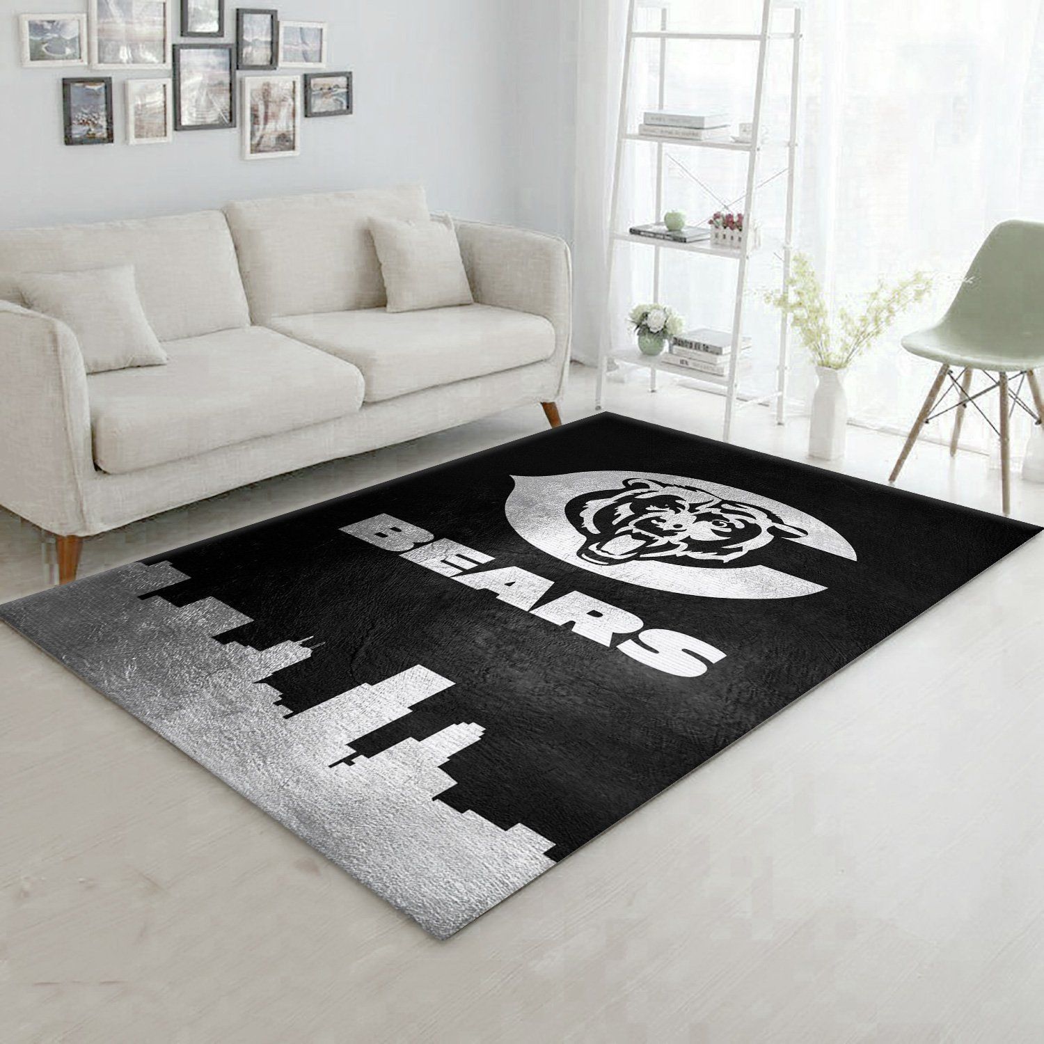 Chicago Bears Skyline NFL Area Rug For Christmas