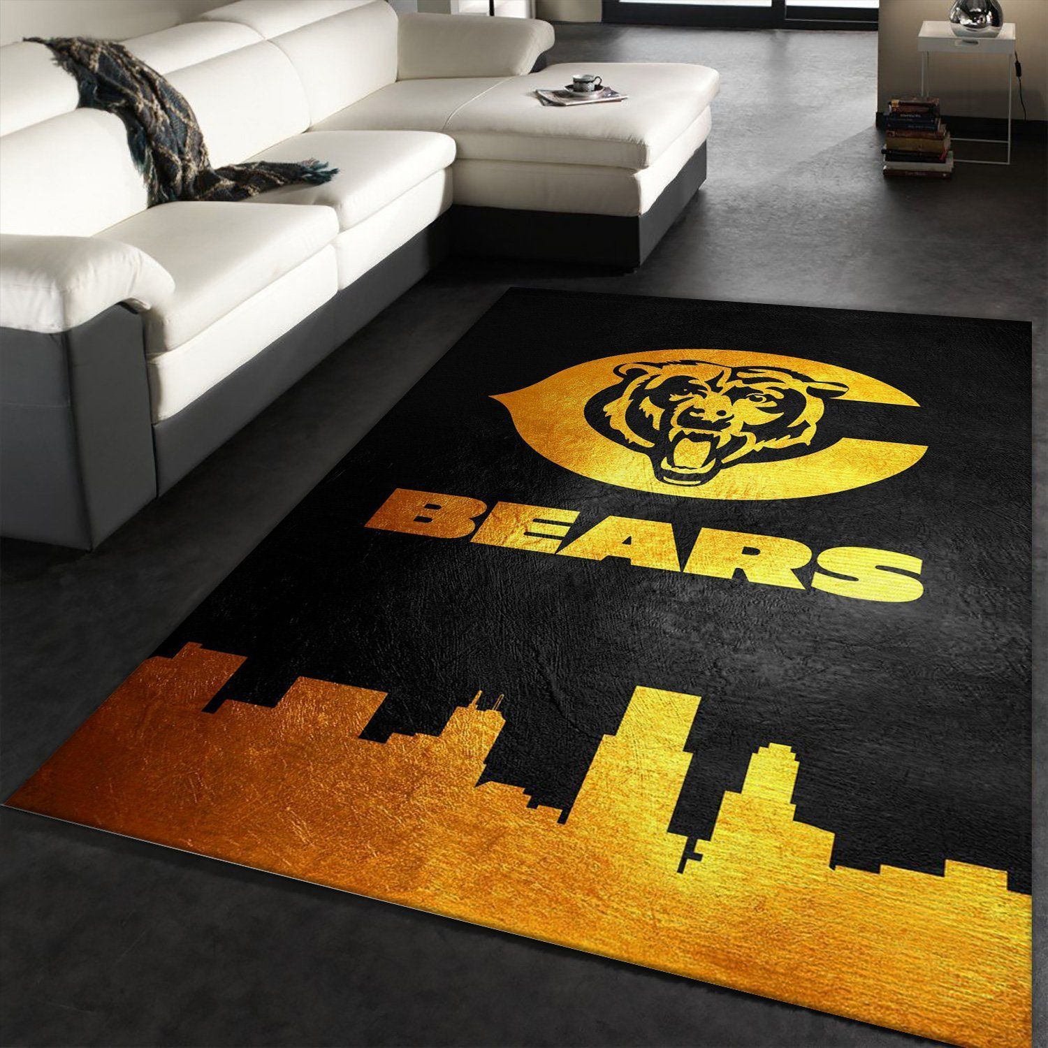 Chicago Bears Skyline NFL Area Rug For Christmas