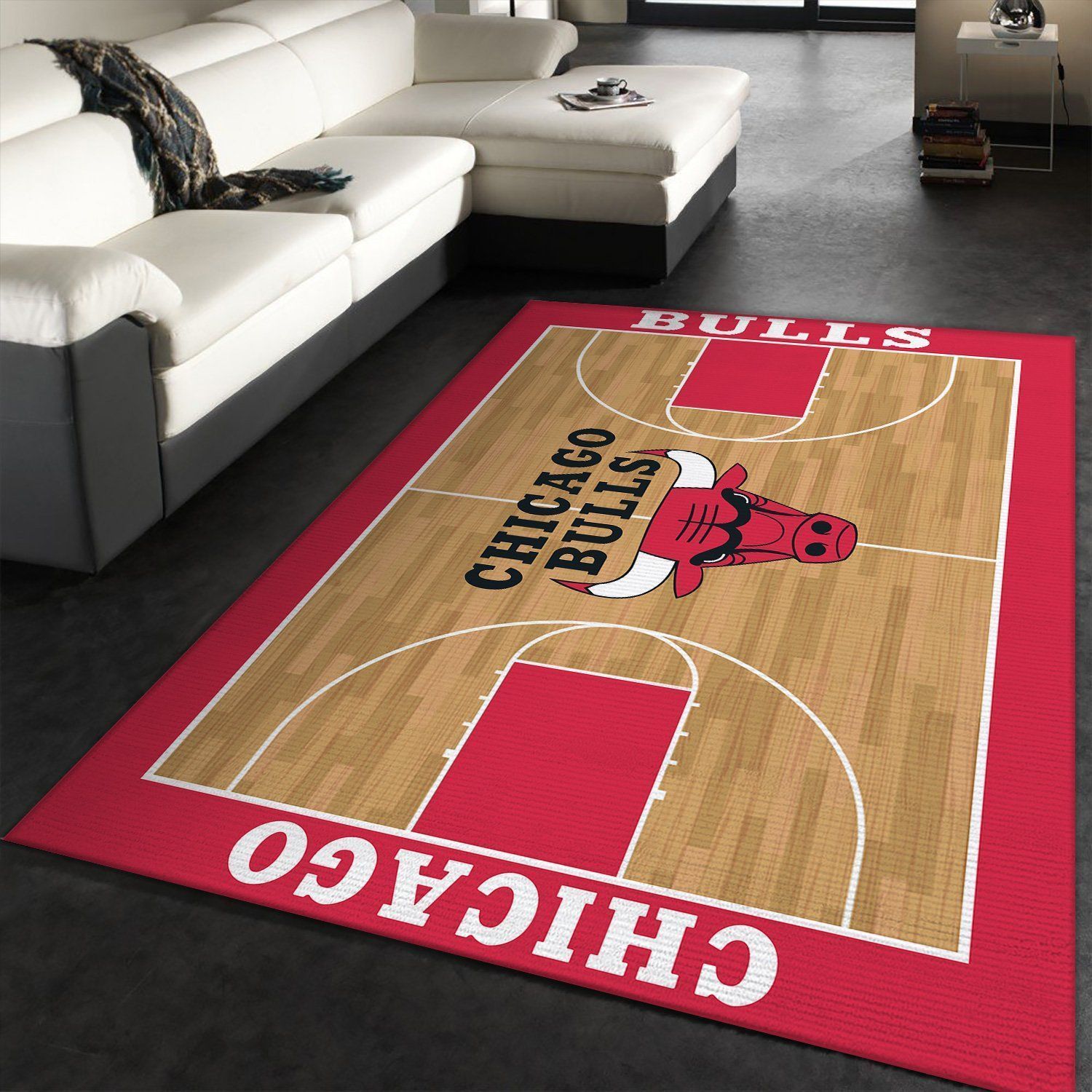 Chicago Bulls Nba Rug Room Carpet Sport Custom Area Floor Home Decor - Indoor Outdoor Rugs