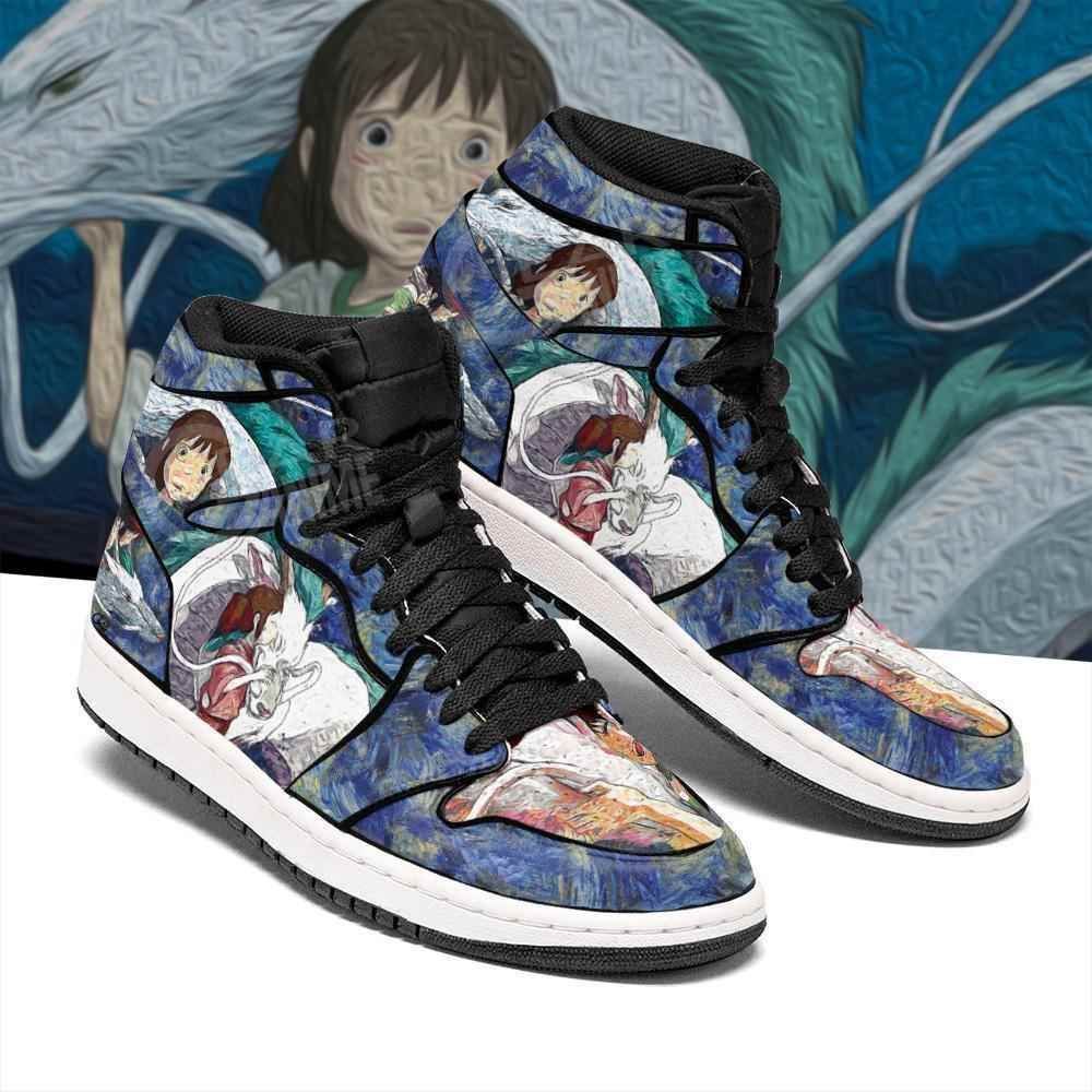 Chihiro Haku Dragon Starry Night Style Spirited Away Anime Air Jordan 2021 Shoes Sport Sneakers