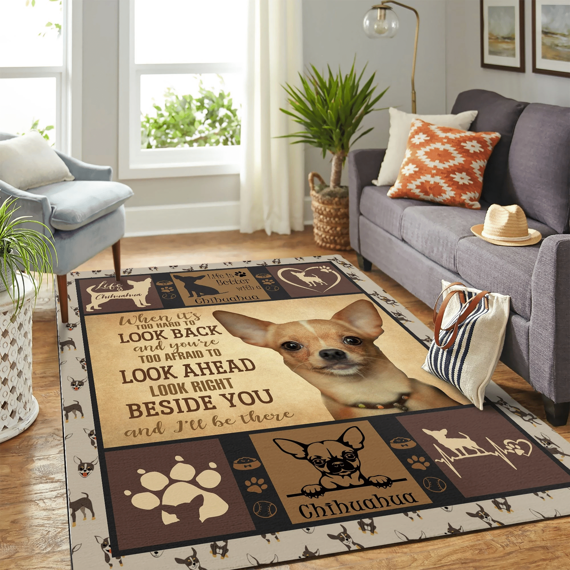 Chihuahua Vq Quilt Mk Carpet Area Rug Chrismas Gift - Indoor Outdoor Rugs