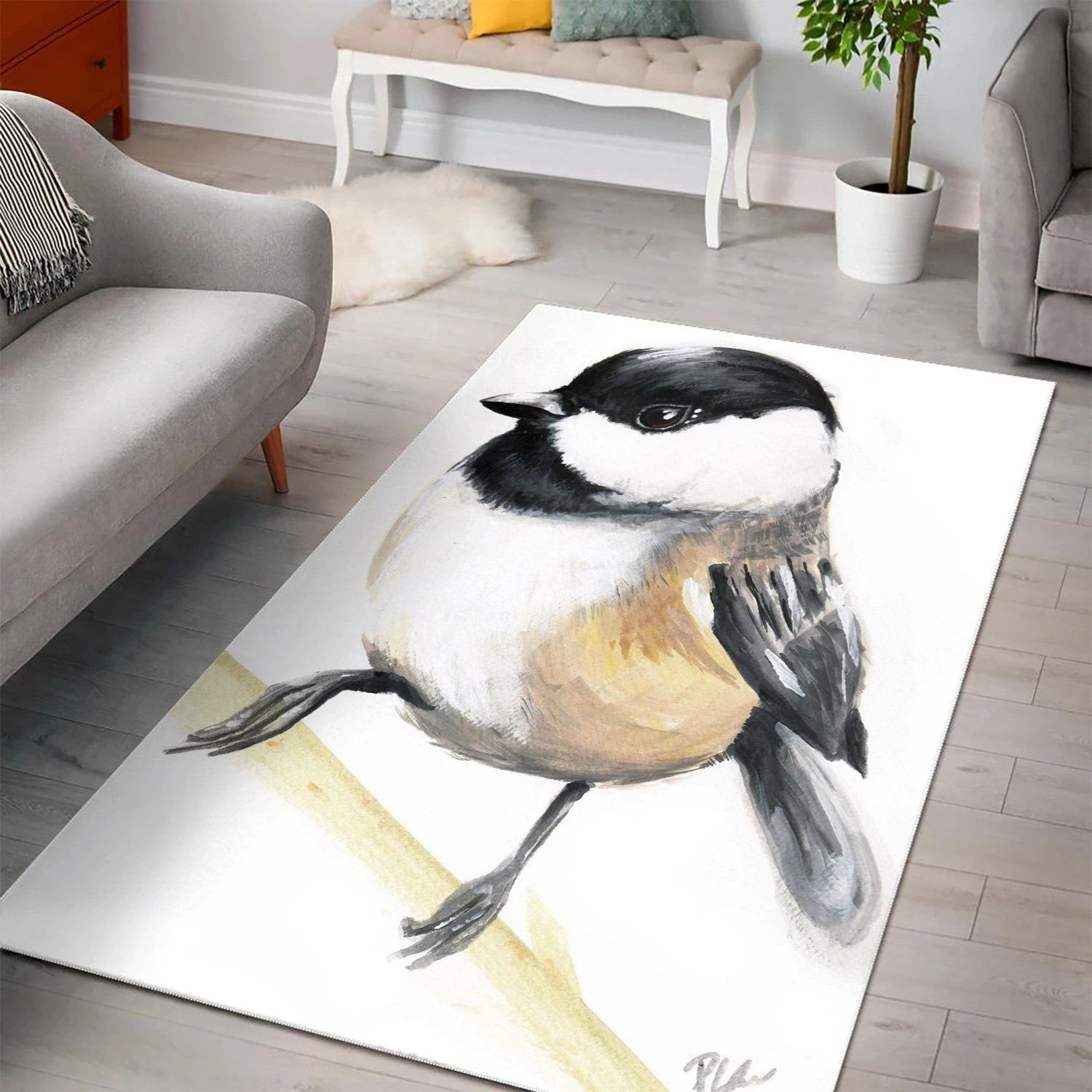 Chubby Chickadee  Area Rug