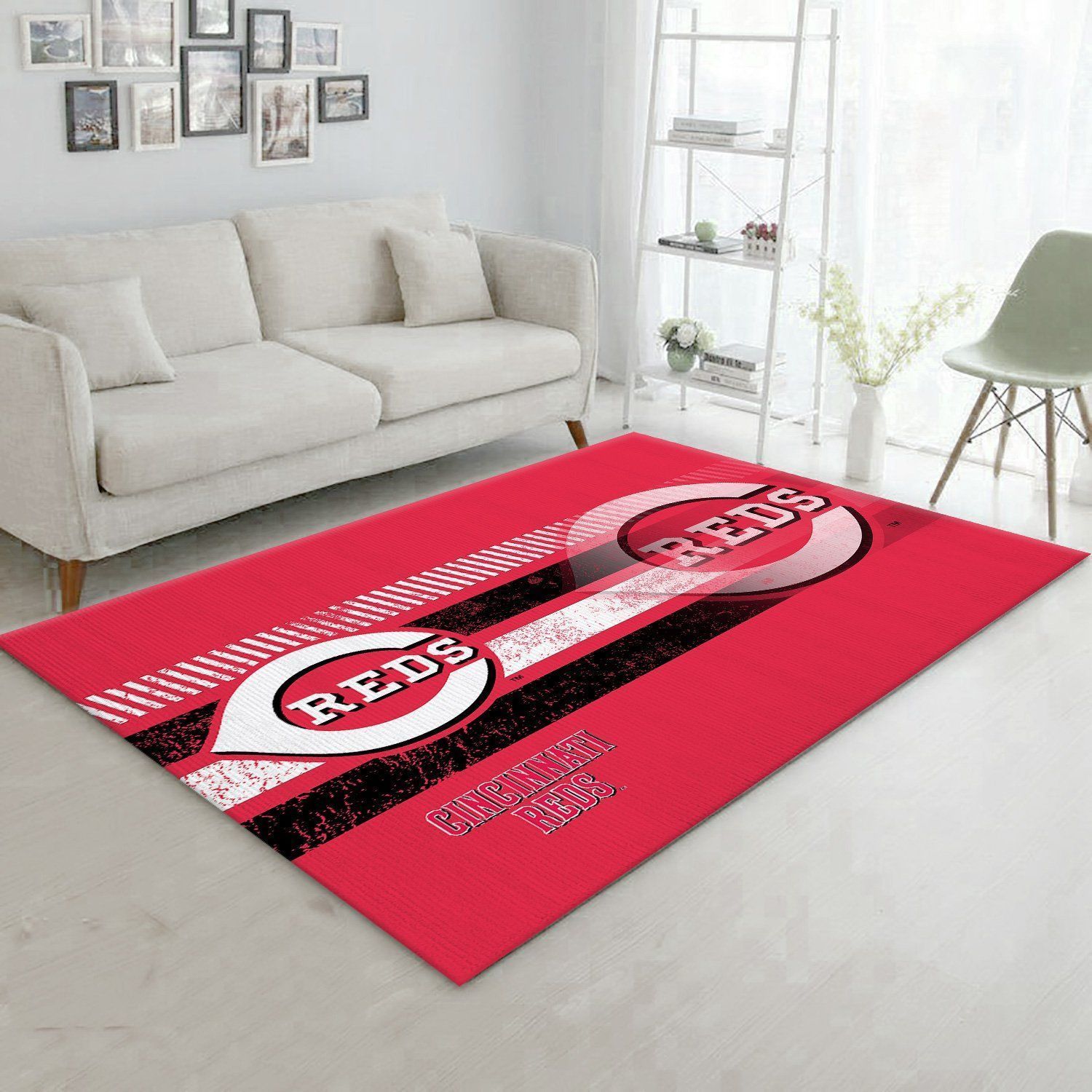 Cincinnati Reds MLB Rug Room Carpet Sport Custom Area Floor Home Decor - Indoor Outdoor Rugs