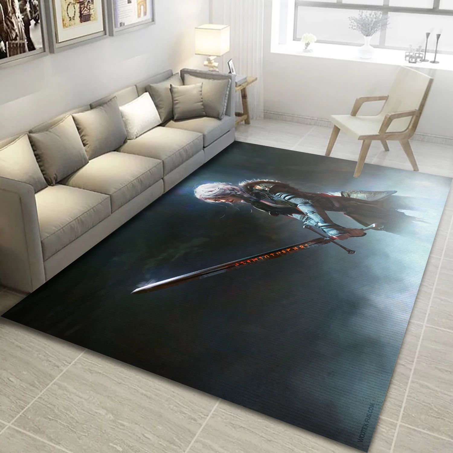 Ciri The Witcher Video Game Area Rug Area