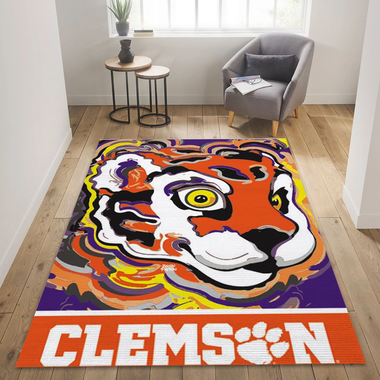 Clemson Tigers College Team Area Rug