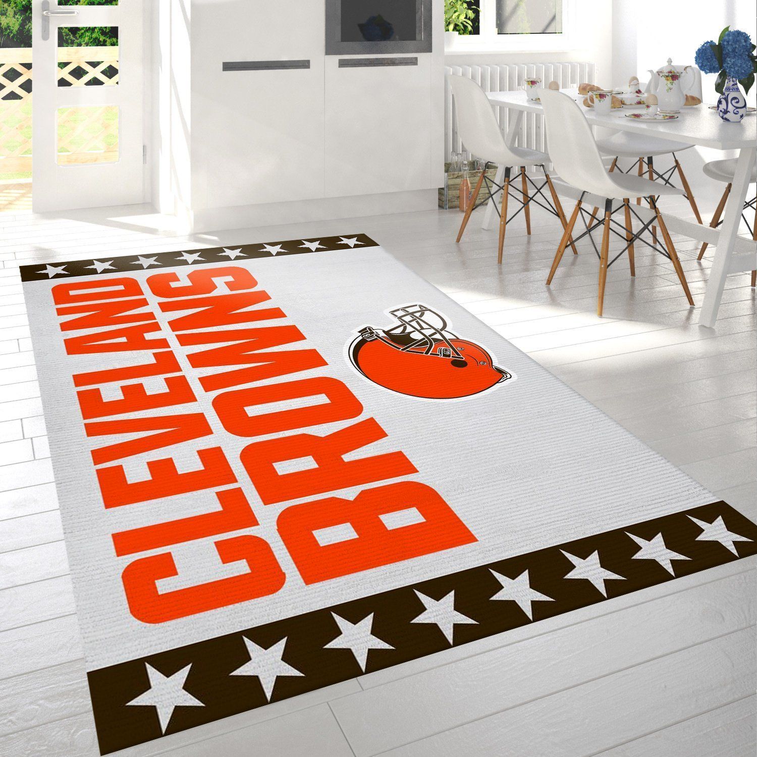 Cleveland Browns Banner Nfl Area Rug Bedroom Rug US Gift Decor - Indoor Outdoor Rugs