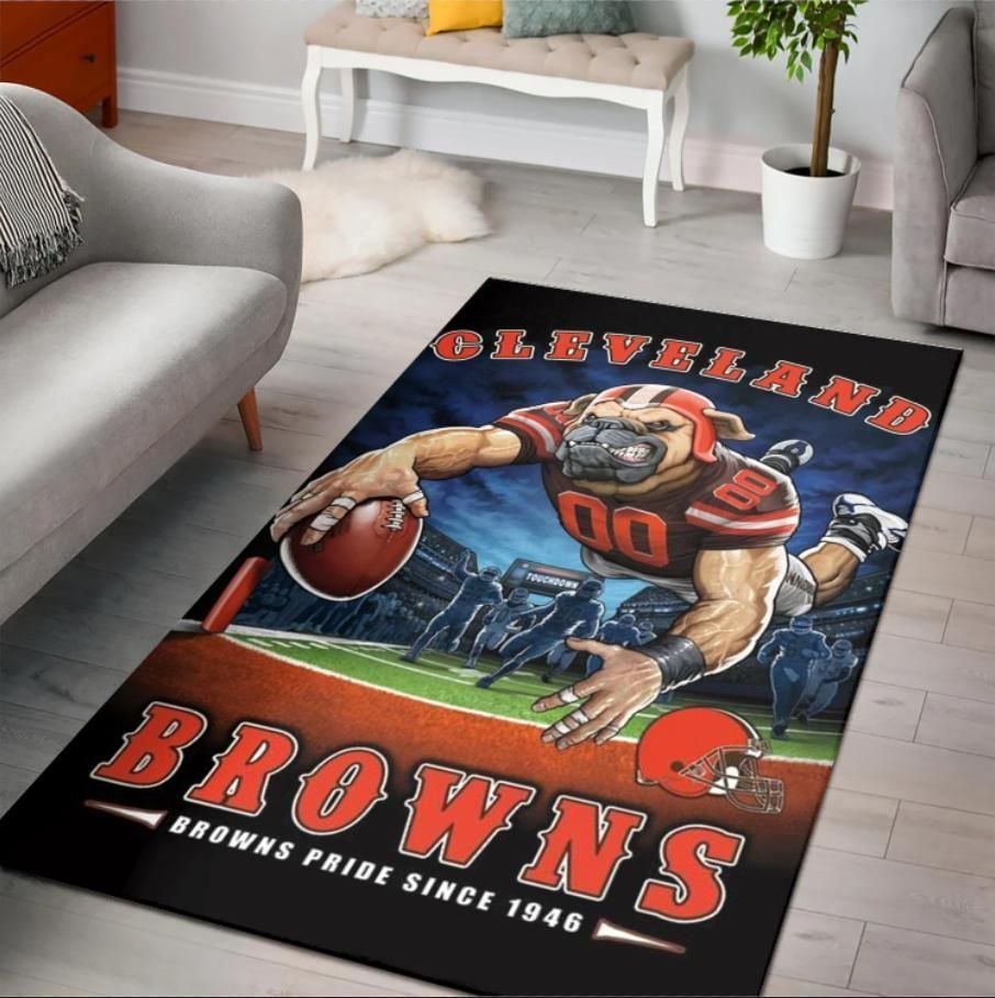 Cleveland Browns Browns Pride Since 1946 Nfl Area Rug Rugs For Living Room Rug Home Decor - Indoor Outdoor Rugs