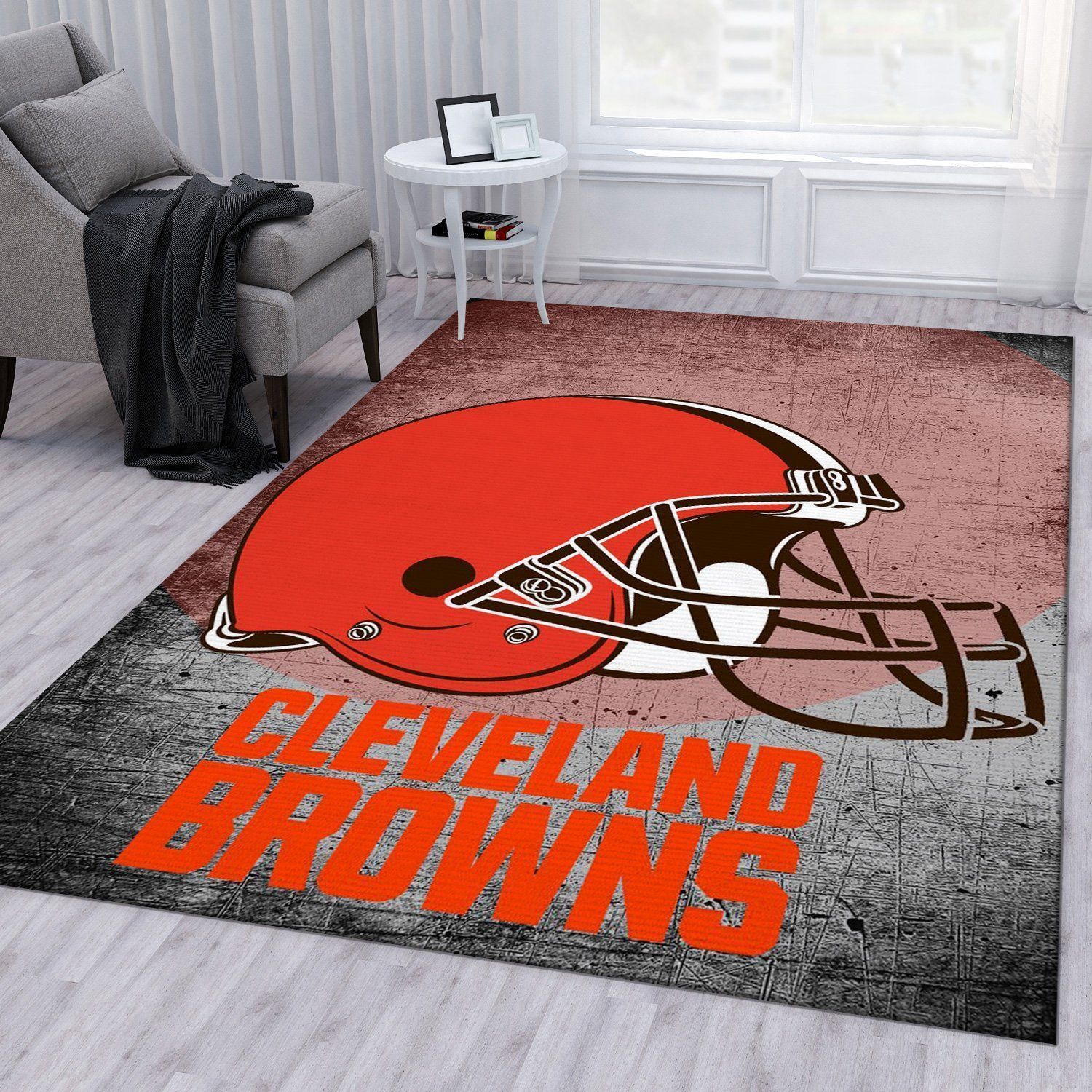 Cleveland Browns Football Nfl Football Team Area Rug For Gift Living Room Rug US Gift Decor - Indoor Outdoor Rugs