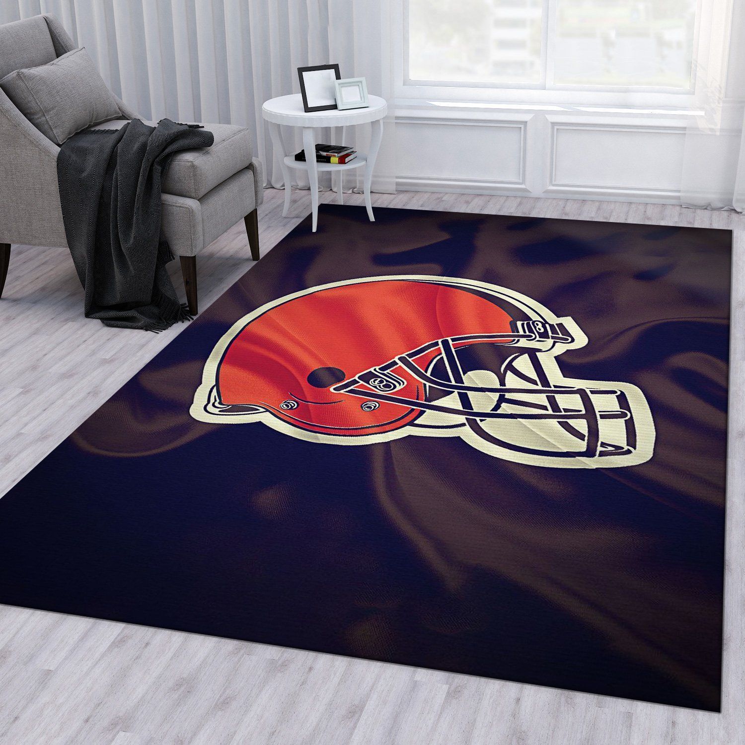 Cleveland Browns Logo Nati Nfl Area Rug For Gift Bedroom Rug Home US Decor - Indoor Outdoor Rugs