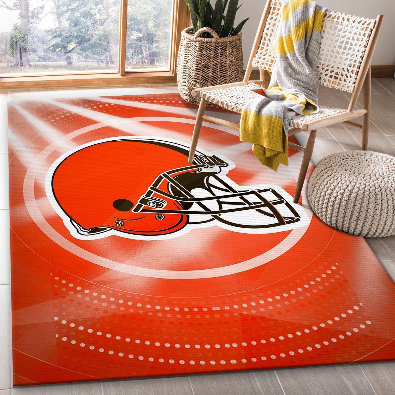 Cleveland Browns NFL Area Rug Bedroom Rug Christmas Gift US Decor - Indoor Outdoor Rugs