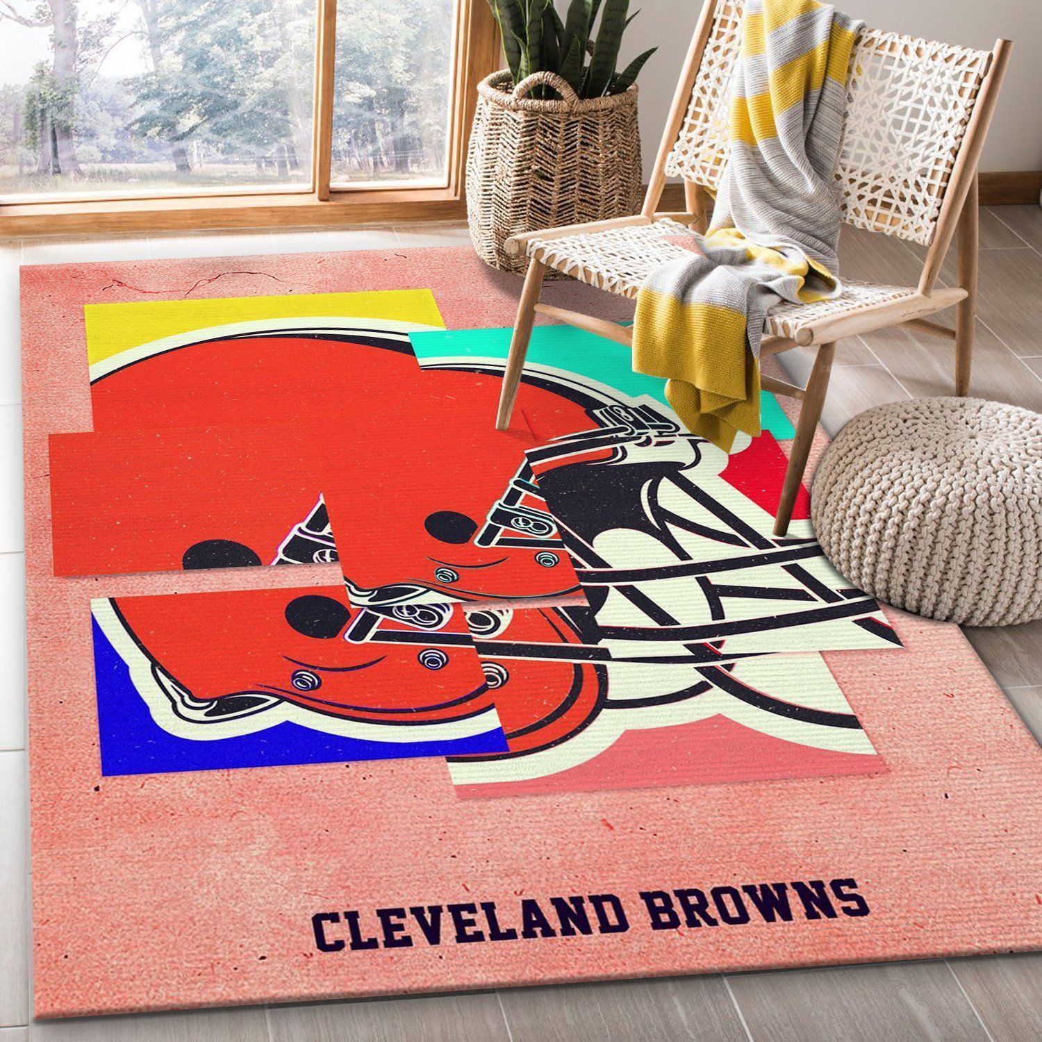 Cleveland Browns NFL Rug Bedroom Rug Home Decor Floor Decor - Indoor Outdoor Rugs