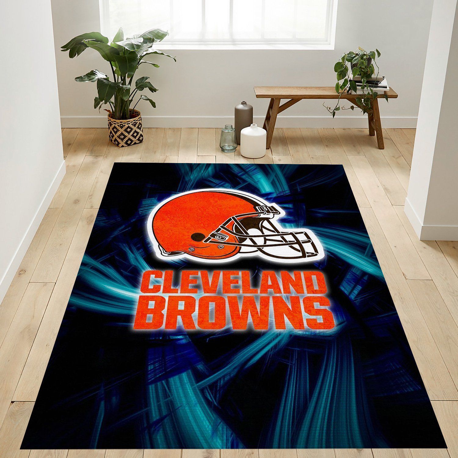 Cleveland Browns Nfl Logo Area Rug For Gift Living Room Rug US Gift Decor - Indoor Outdoor Rugs