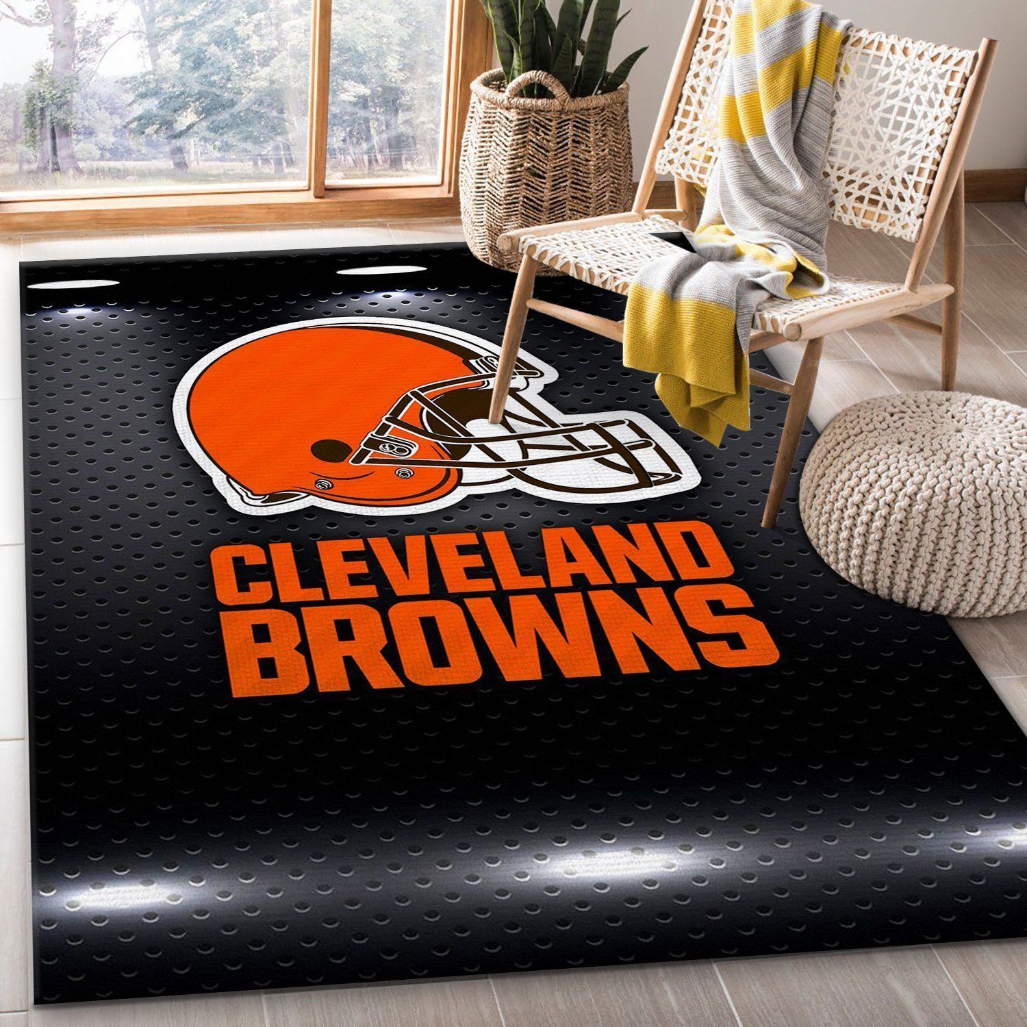 Cleveland Browns Nfl Rug Bedroom Rug Home US Decor - Indoor Outdoor Rugs