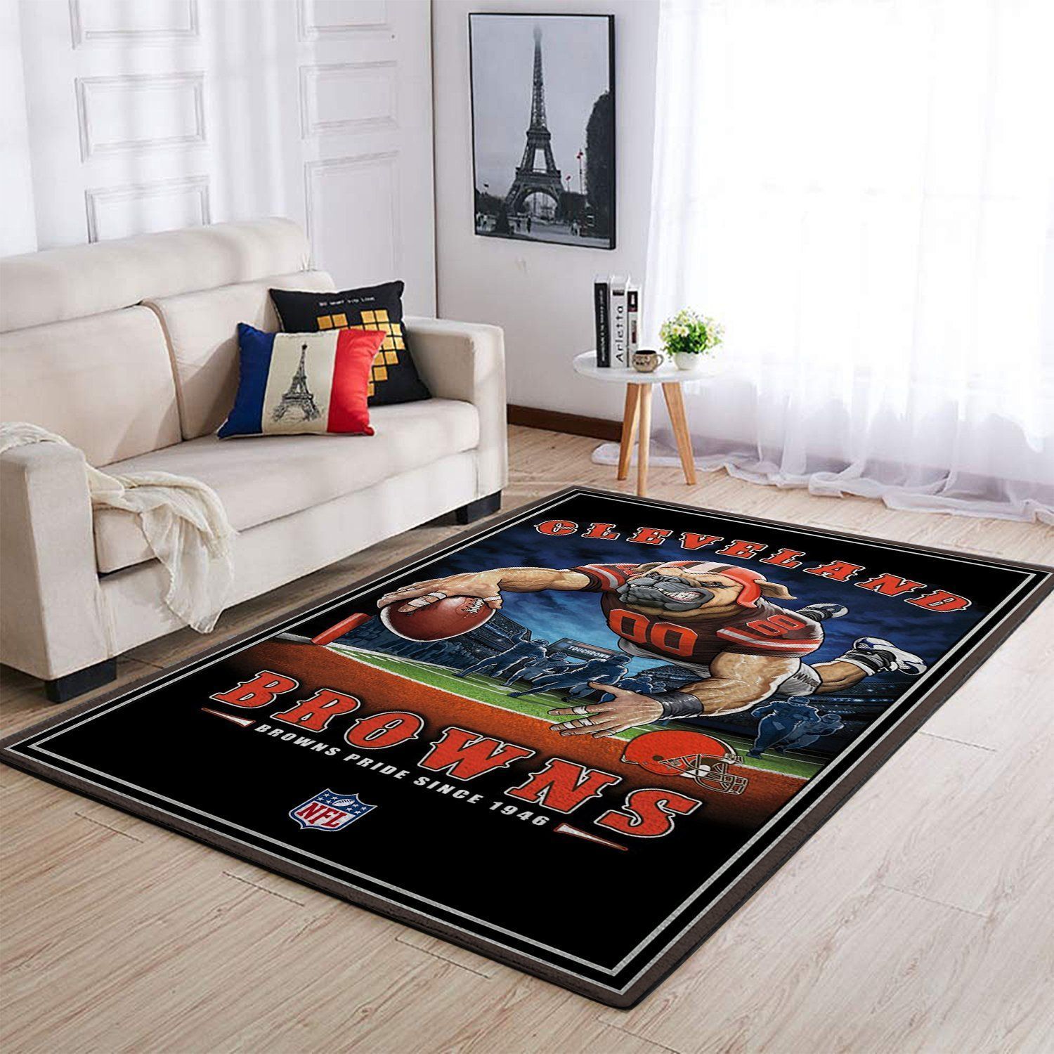 Cleveland Browns Nfl Team Pride Nice Gift Home Decor Rectangle Area Rug - Indoor Outdoor Rugs