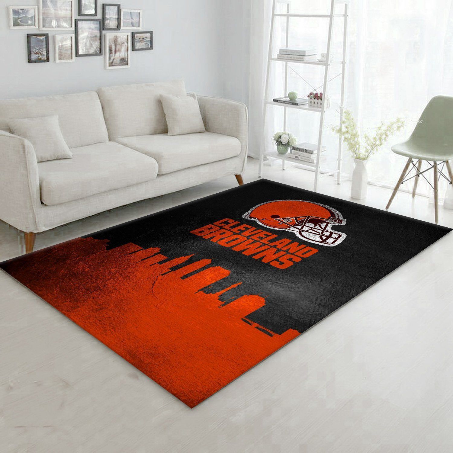 Cleveland Browns Skyline NFL Area Rug Carpet
