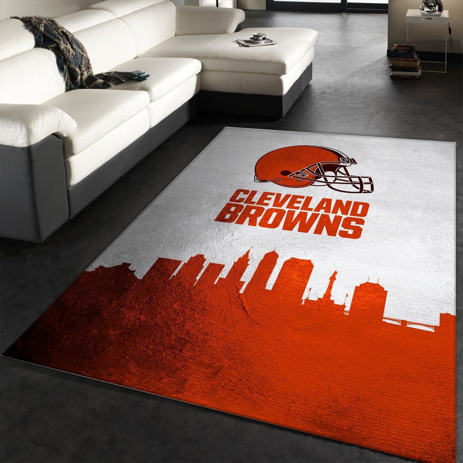 Cleveland Browns Skyline NFL Area Rug Carpet