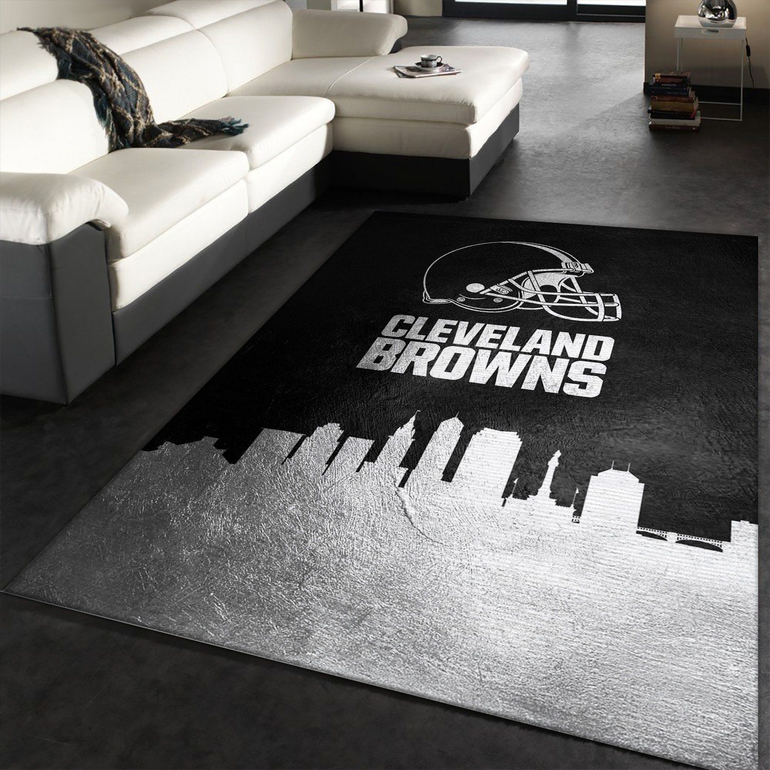 Cleveland Browns Skyline NFL Area Rug, Living room and bedroom Rug ...